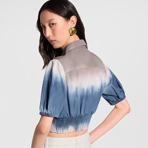 Gesmokte Bluse mit Batik-Motiv Damen Ready to Wear Tops | LOUIS VUITTON (Zoom)