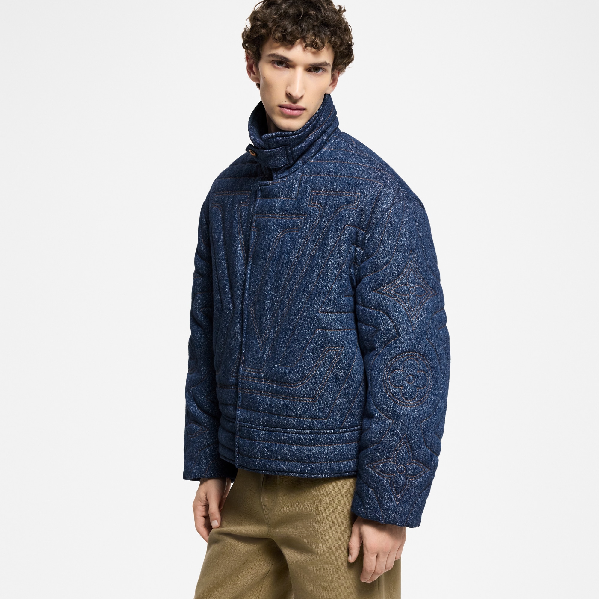 Gesteppte Jacke aus Denim  Herren Ready to Wear Jacken und Mäntel | LOUIS VUITTON (Zoom)