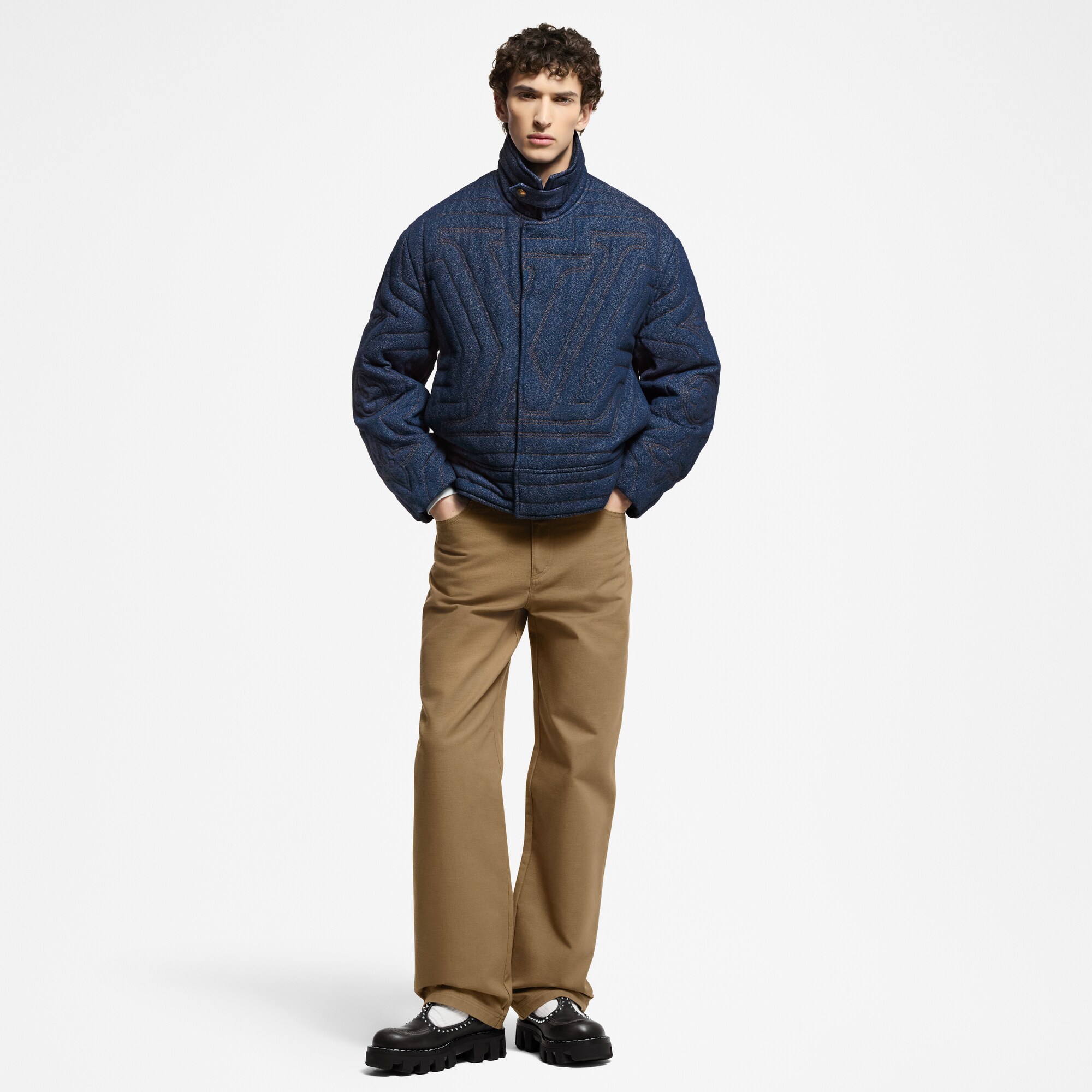 Gesteppte Jacke aus Denim  Herren Ready to Wear Jacken und Mäntel | LOUIS VUITTON (Zoom)
