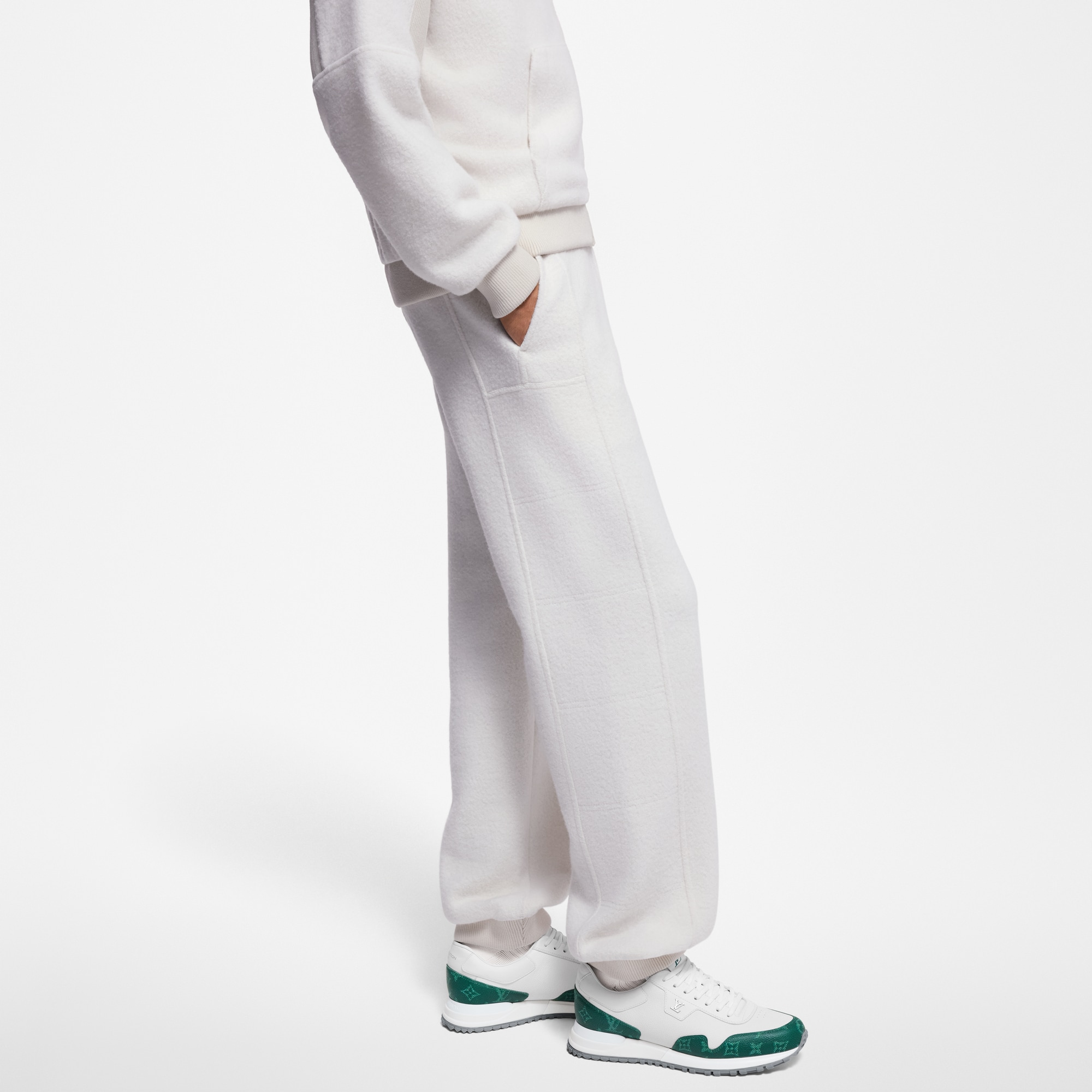 Gesteppte, strukturierte Hose aus Wolle  Herren Ready to Wear Vollständige Ready to Wear | LOUIS VUITTON (Zoom)