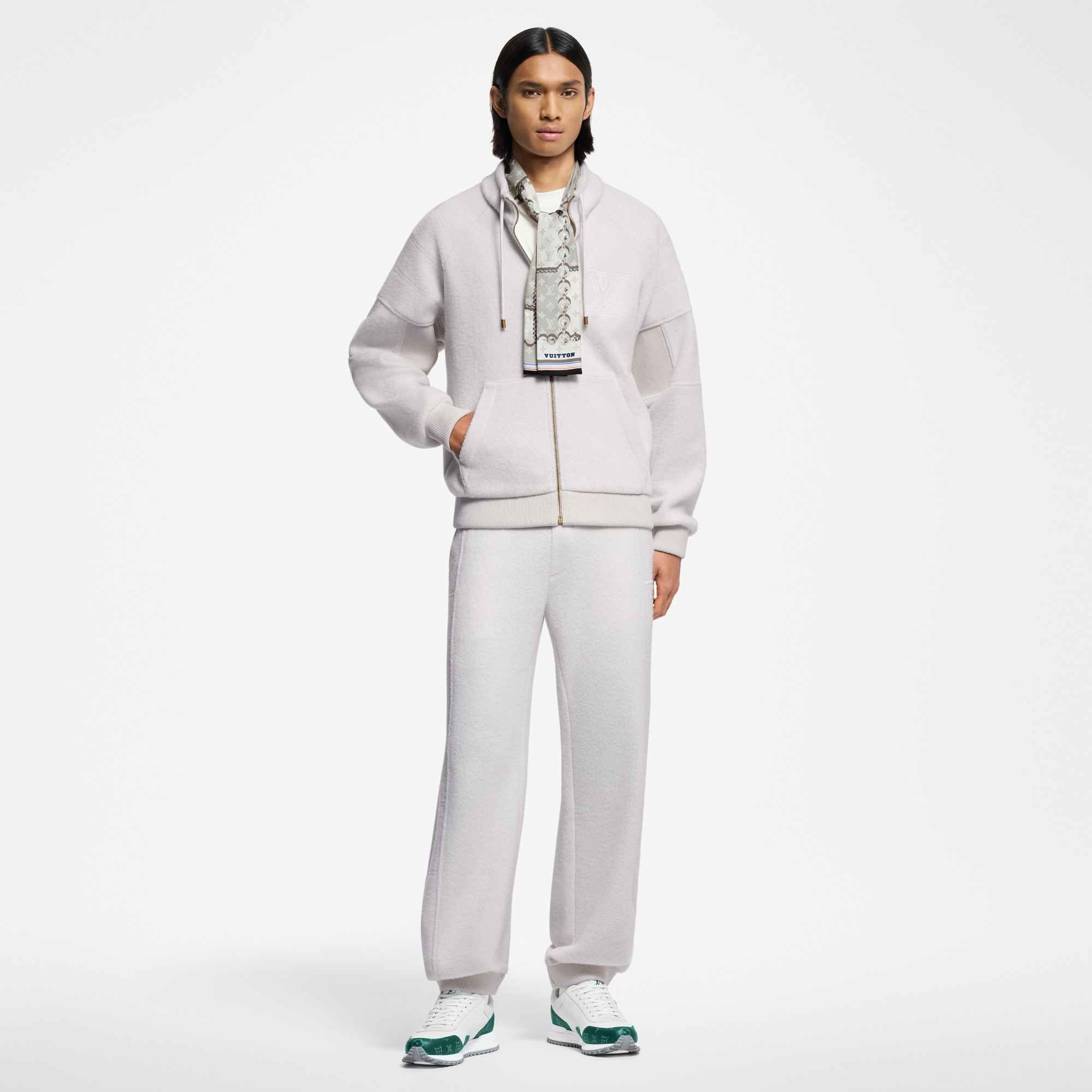 Gesteppte, strukturierte Hose aus Wolle  Herren Ready to Wear Vollständige Ready to Wear | LOUIS VUITTON (Zoom)