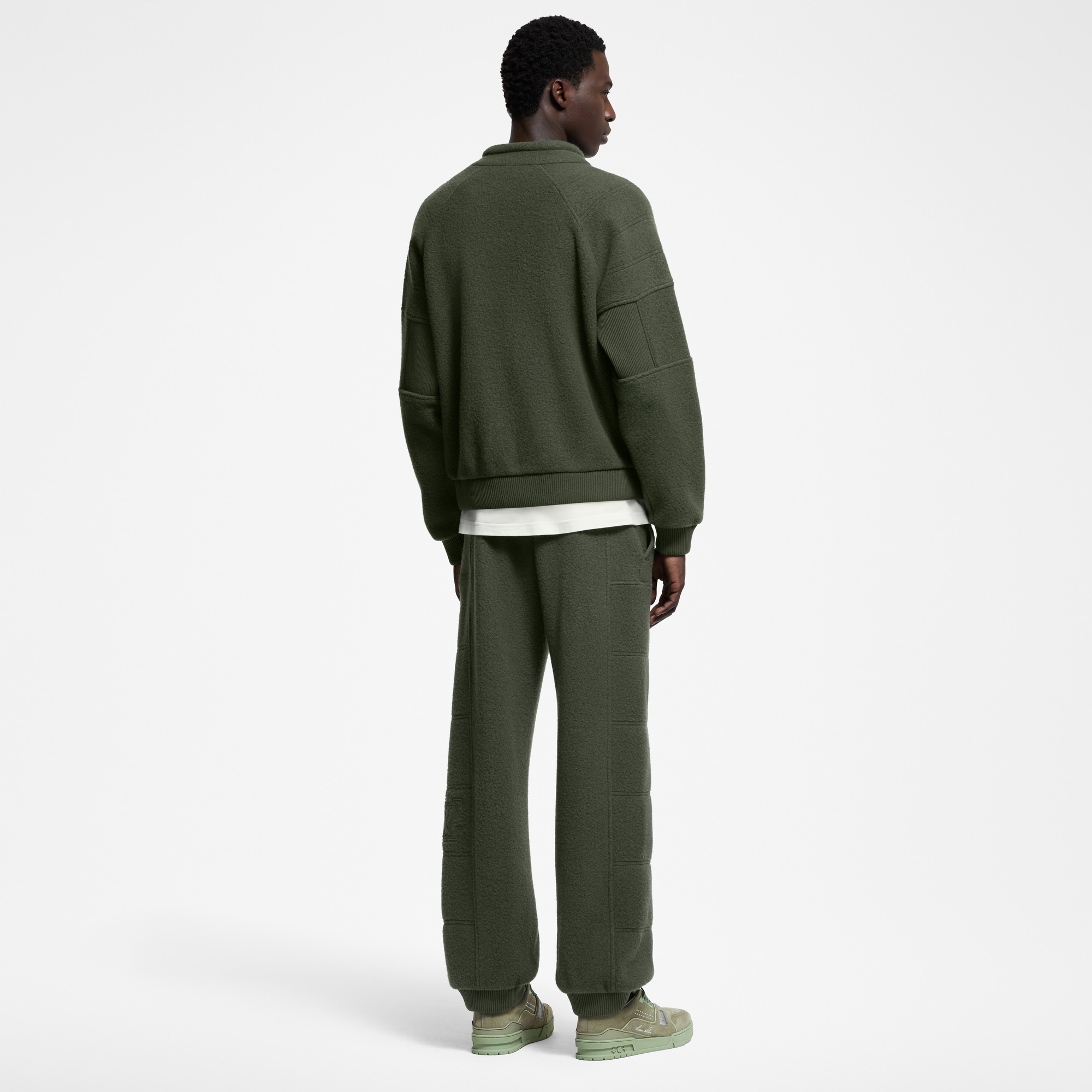 Gesteppte, strukturierte Hose aus Wolle  Herren Ready to Wear Vollständige Ready to Wear | LOUIS VUITTON (Zoom)