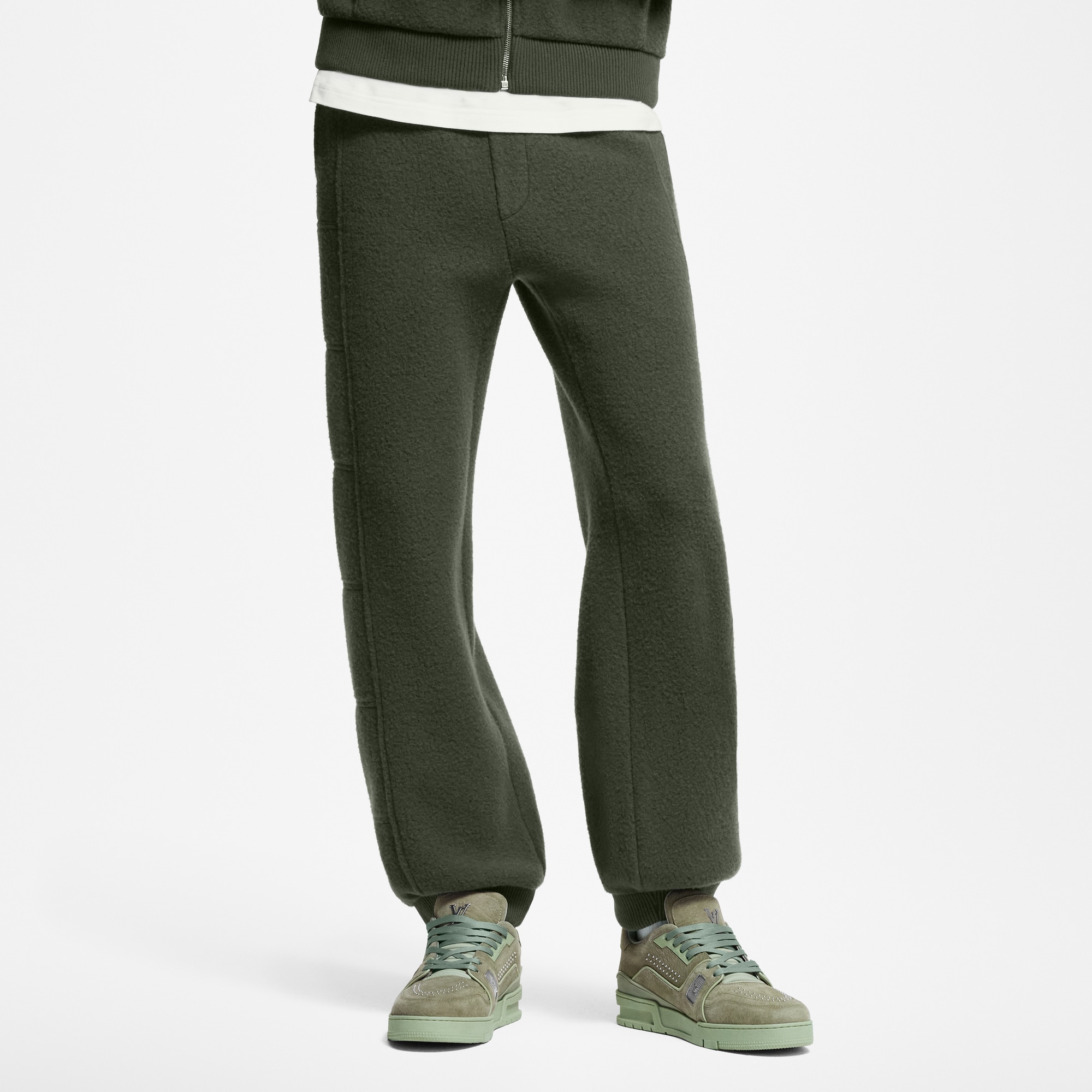 Gesteppte, strukturierte Hose aus Wolle  Herren Ready to Wear Vollständige Ready to Wear | LOUIS VUITTON (Zoom)