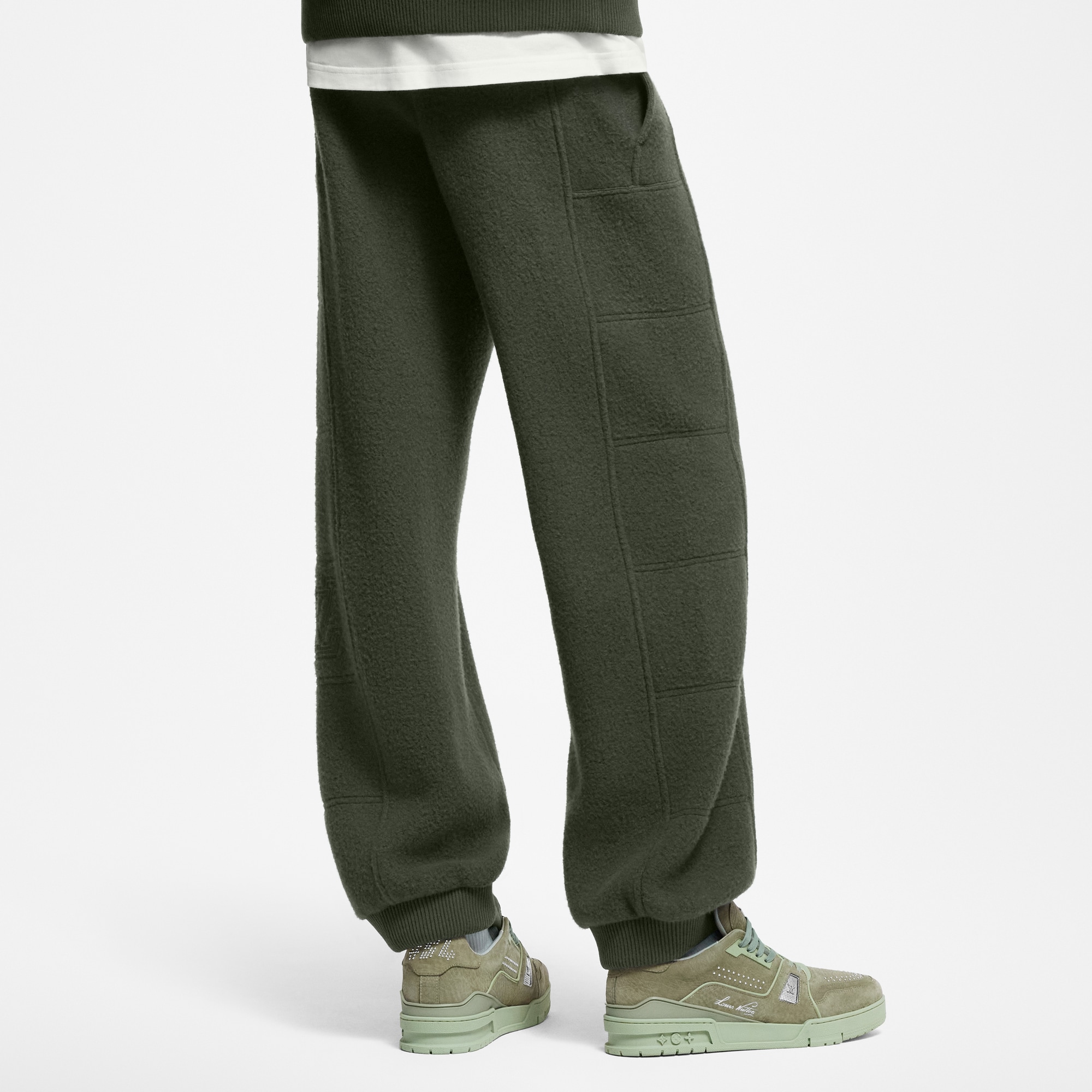 Gesteppte, strukturierte Hose aus Wolle  Herren Ready to Wear Vollständige Ready to Wear | LOUIS VUITTON (Zoom)