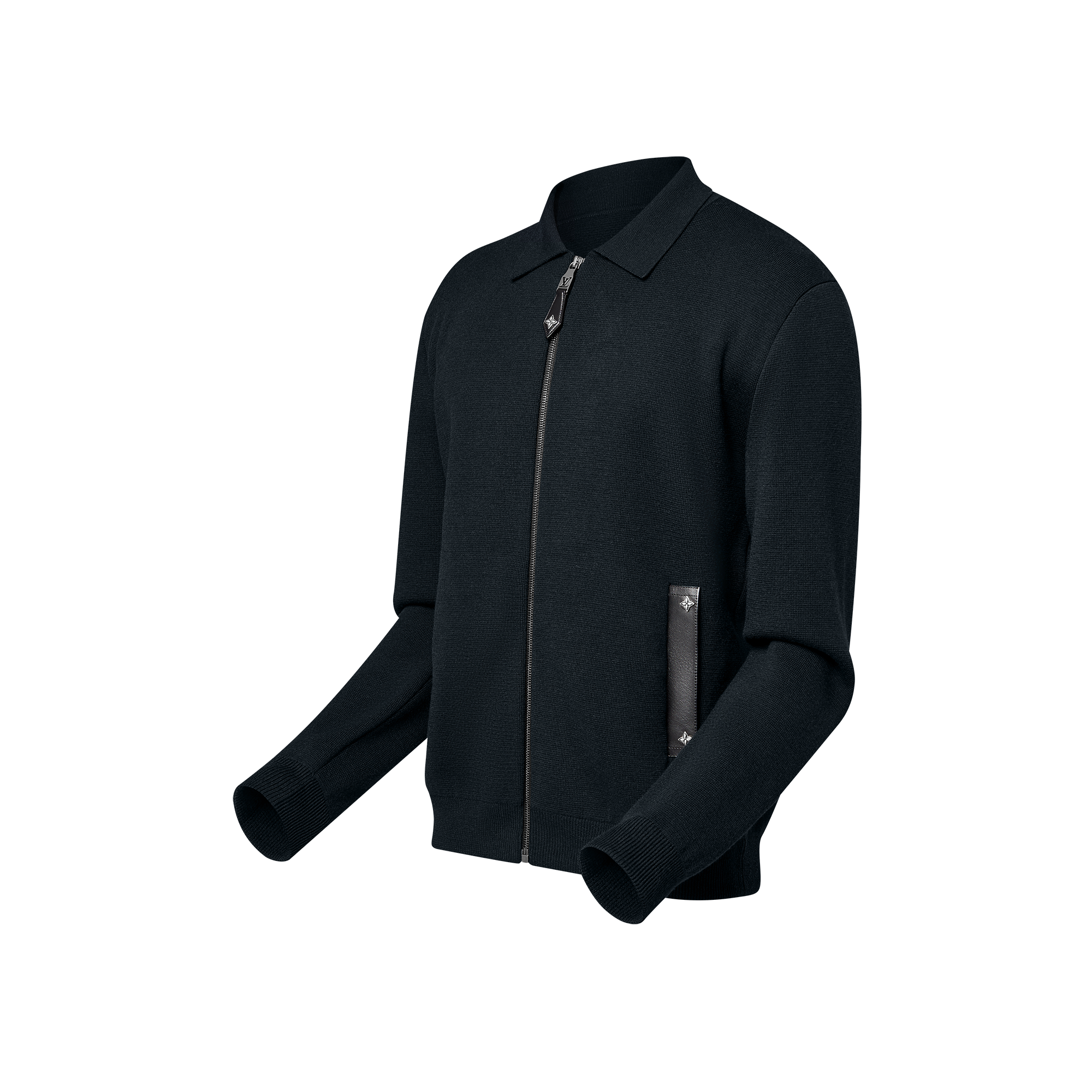Gestrickter Blouson mit Details aus Leder  Herren Ready to Wear Jacken und Mäntel | LOUIS VUITTON (Zoom)