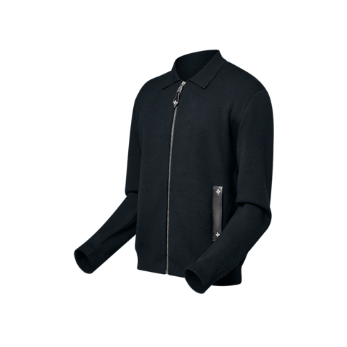 Gestrickter Blouson mit Details aus Leder Herren Ready to Wear Jacken und Mäntel | LOUIS VUITTON (Zoom)