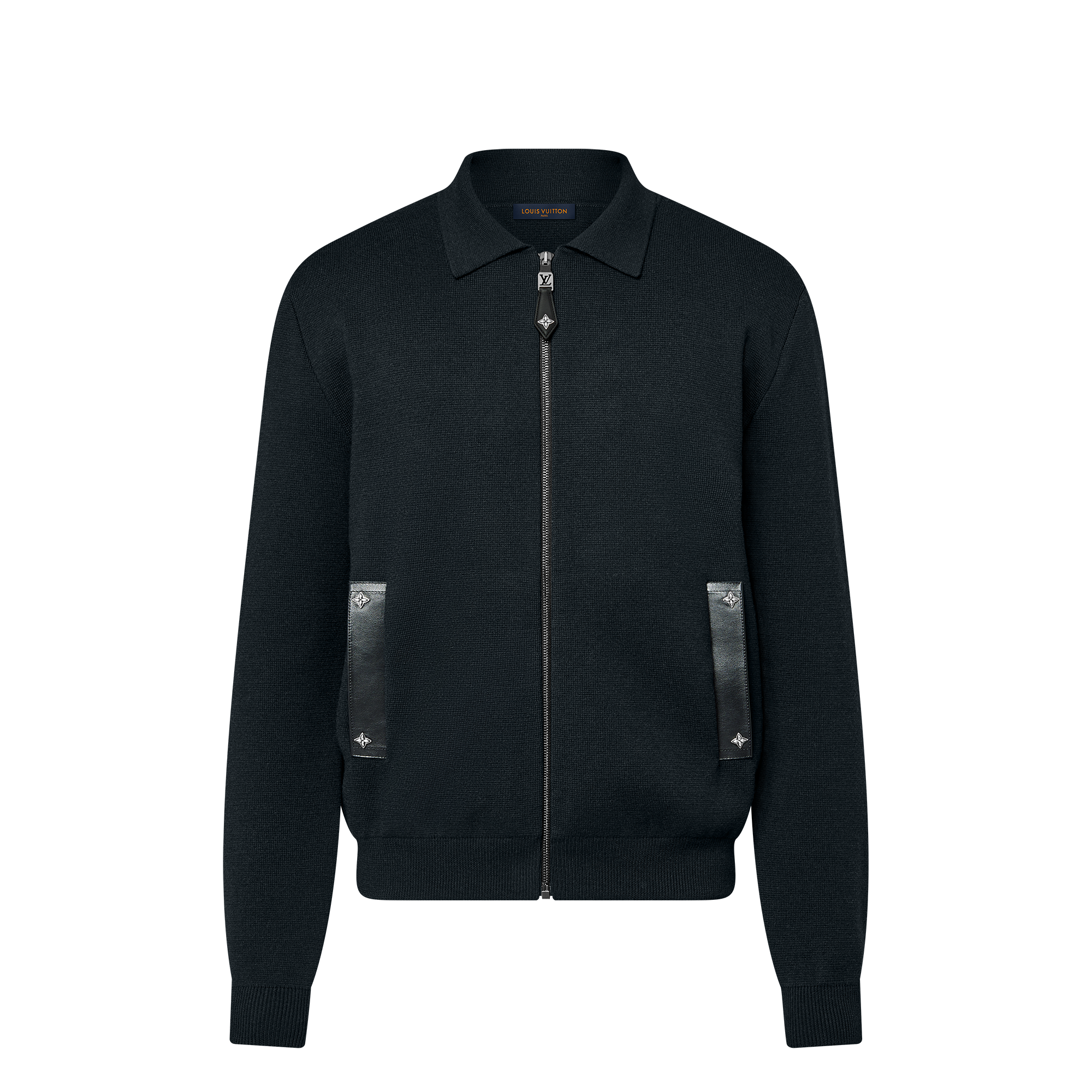 Gestrickter Blouson mit Details aus Leder  Herren Ready to Wear Jacken und Mäntel | LOUIS VUITTON (Zoom)