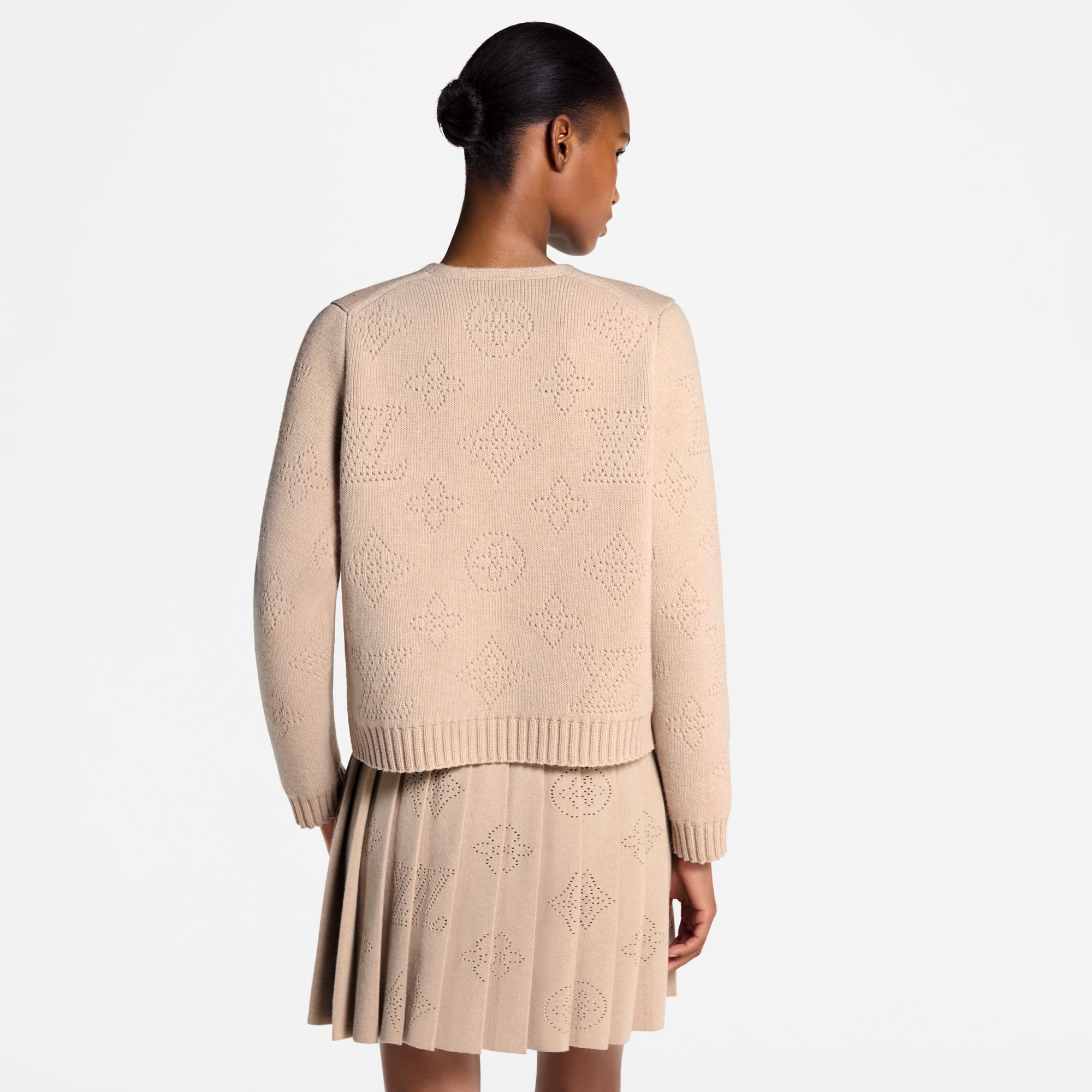 Gestrickter, zweireihiger Cardigan mit Mahina-Motiv  Damen Ready to Wear Strick | LOUIS VUITTON (Zoom)