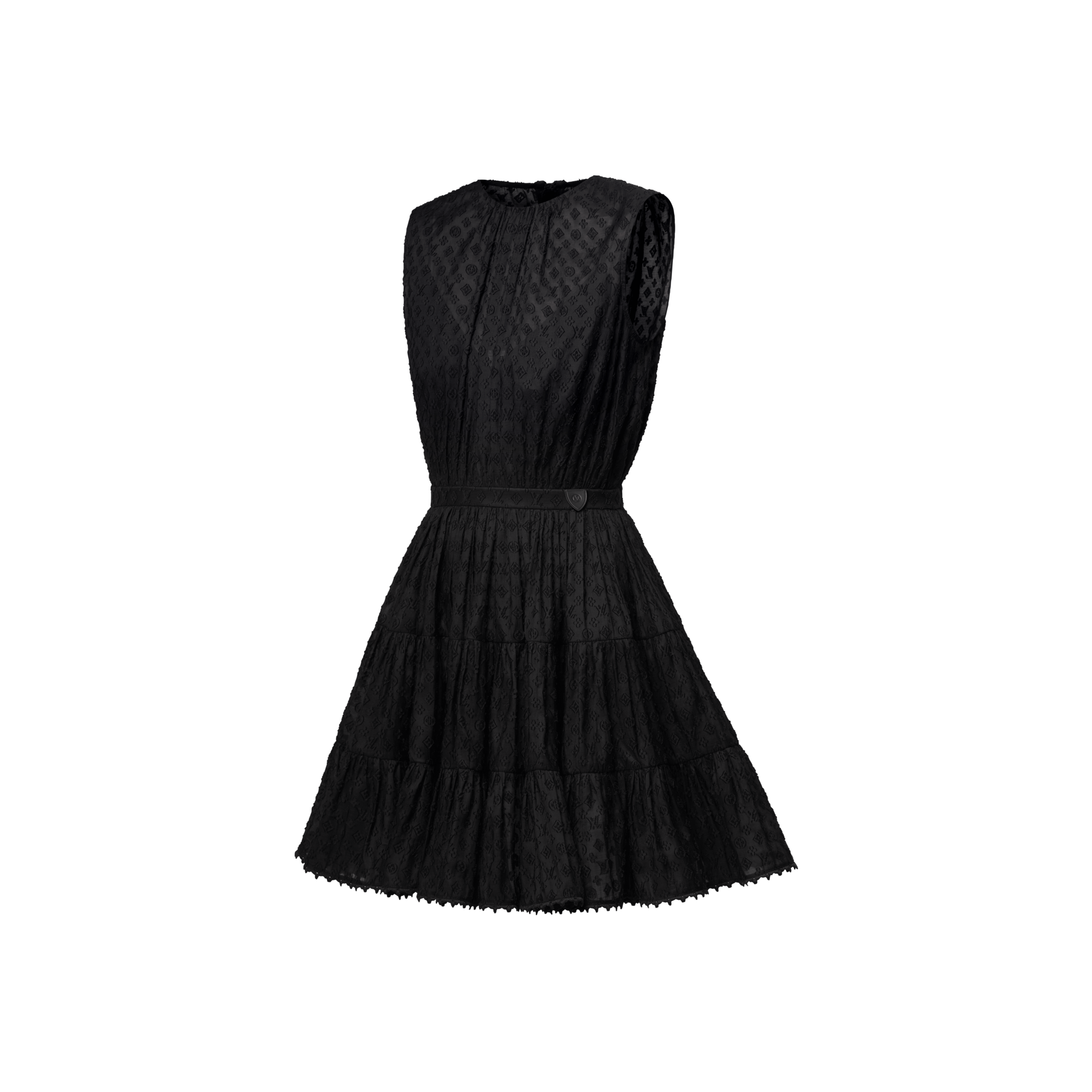 Gestuftes Kleid mit Monogram Fil Coupé  Damen Ready to Wear Kleider | LOUIS VUITTON (Zoom)