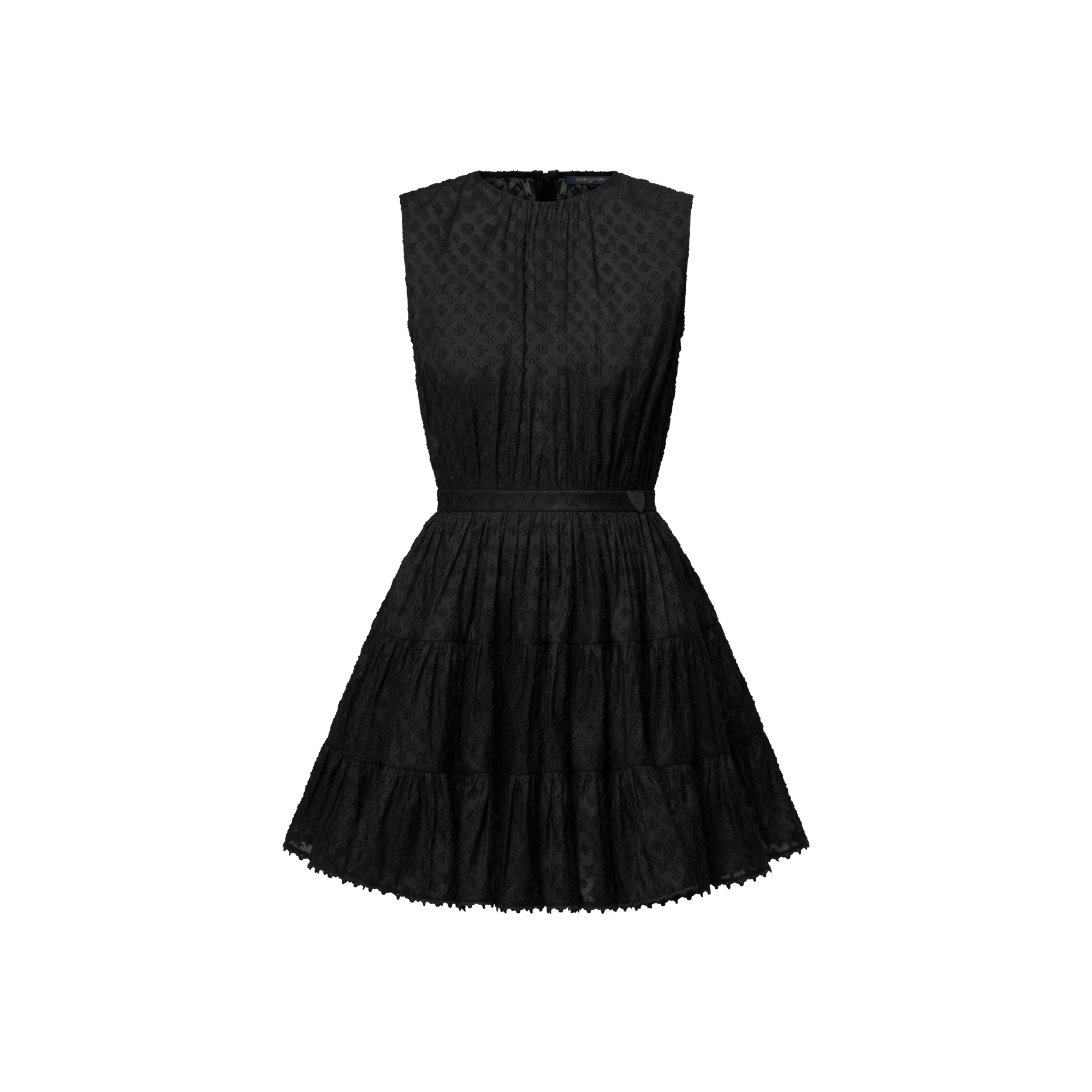 Gestuftes Kleid mit Monogram Fil Coupé  Damen Ready to Wear Kleider | LOUIS VUITTON (Zoom)