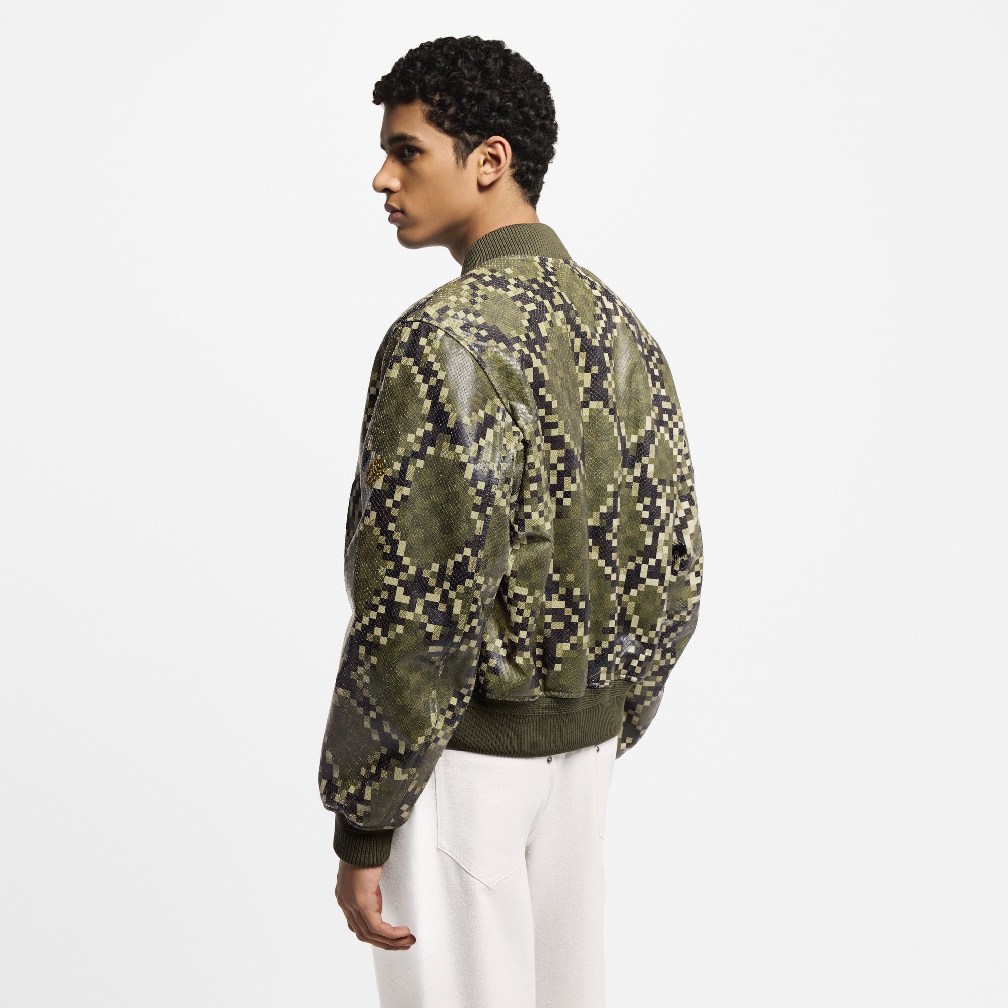 Grafische Bomberjacke aus Leder  Herren Ready to Wear Jacken und Mäntel | LOUIS VUITTON (Zoom)