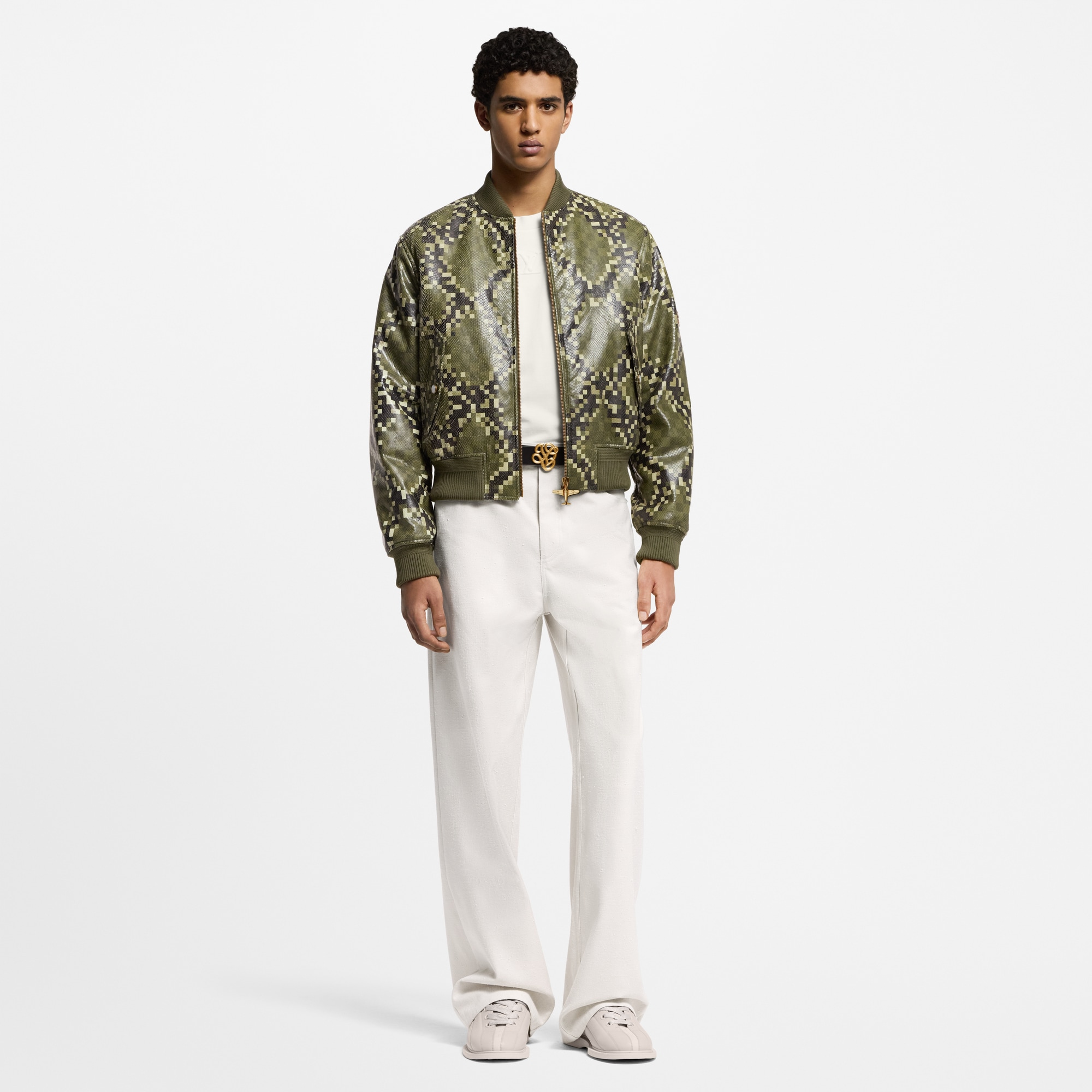 Grafische Bomberjacke aus Leder  Herren Ready to Wear Jacken und Mäntel | LOUIS VUITTON (Zoom)