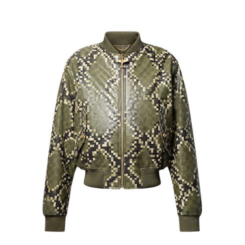 Grafische Bomberjacke aus Leder Herren Ready to Wear Jacken und Mäntel | LOUIS VUITTON (Zoom)