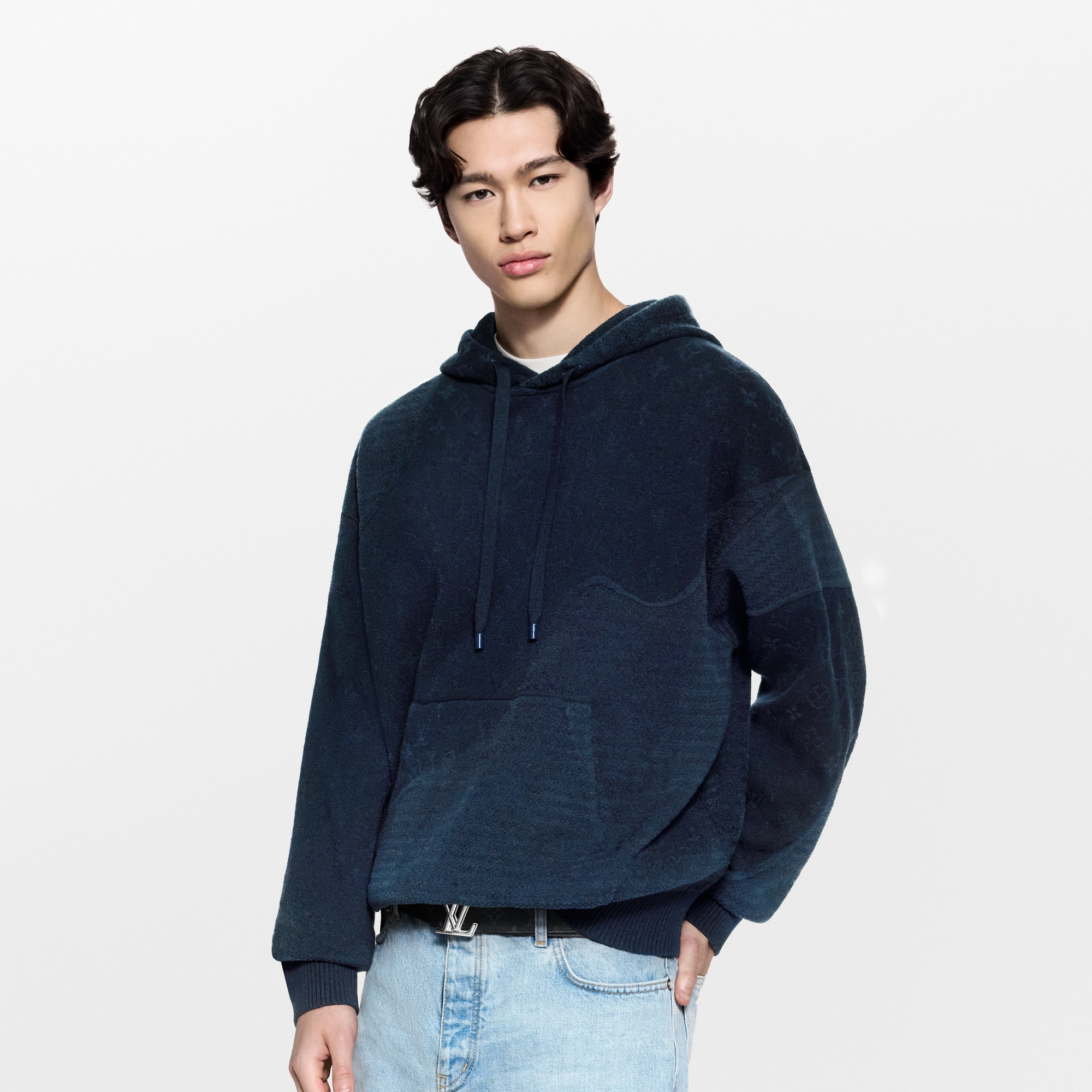 Grafischer Hoodie aus Jacquard  Herren Ready to Wear Vollständige Ready to Wear | LOUIS VUITTON (Zoom)
