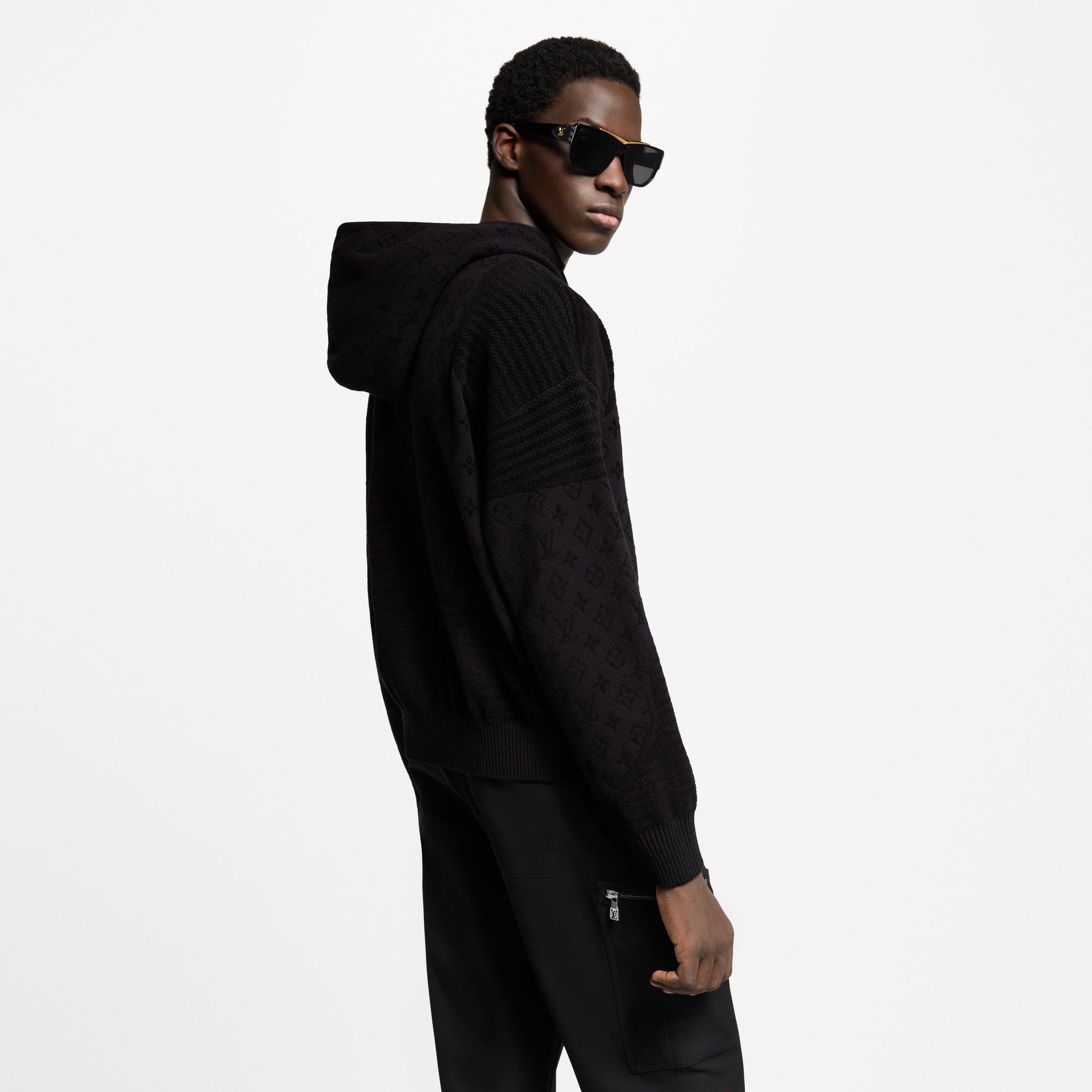 Grafischer Hoodie aus Jacquard  Herren Ready to Wear Vollständige Ready to Wear | LOUIS VUITTON (Zoom)