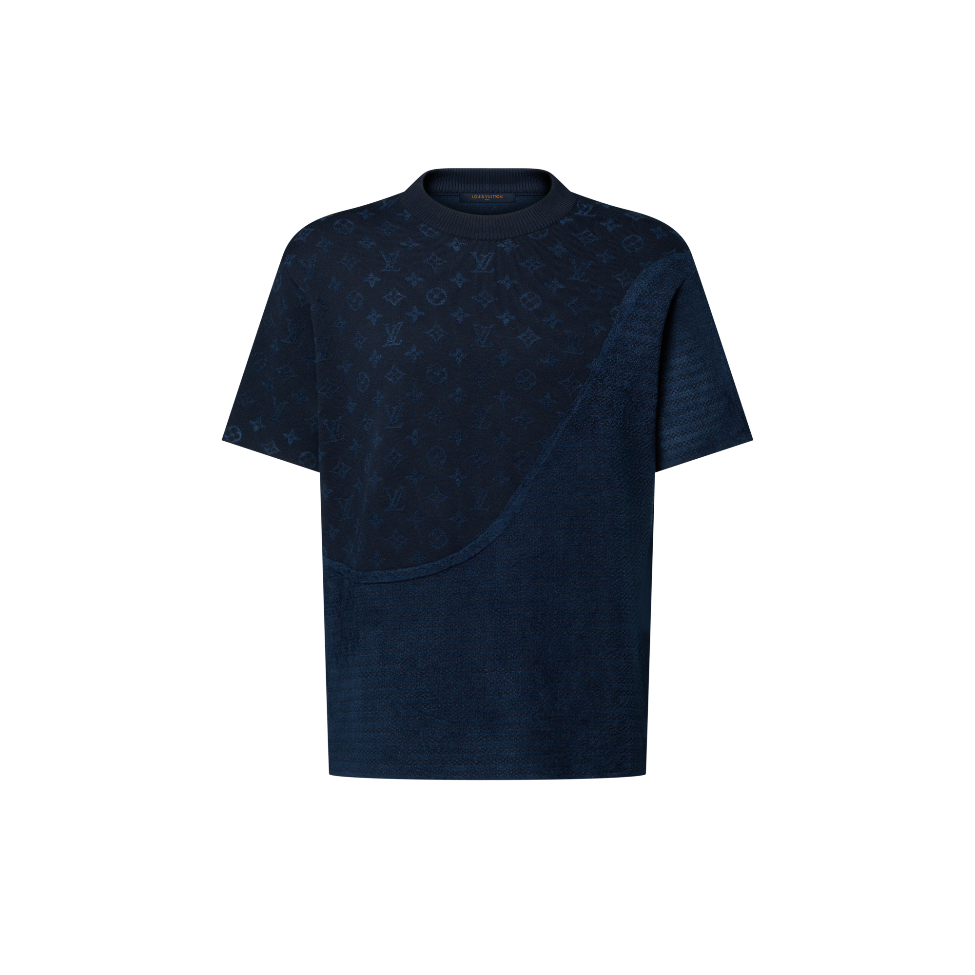 Grafischer Kurzarm-Rundhalspullover aus Jacquard  Herren Ready to Wear Vollständige Ready to Wear | LOUIS VUITTON (Zoom)