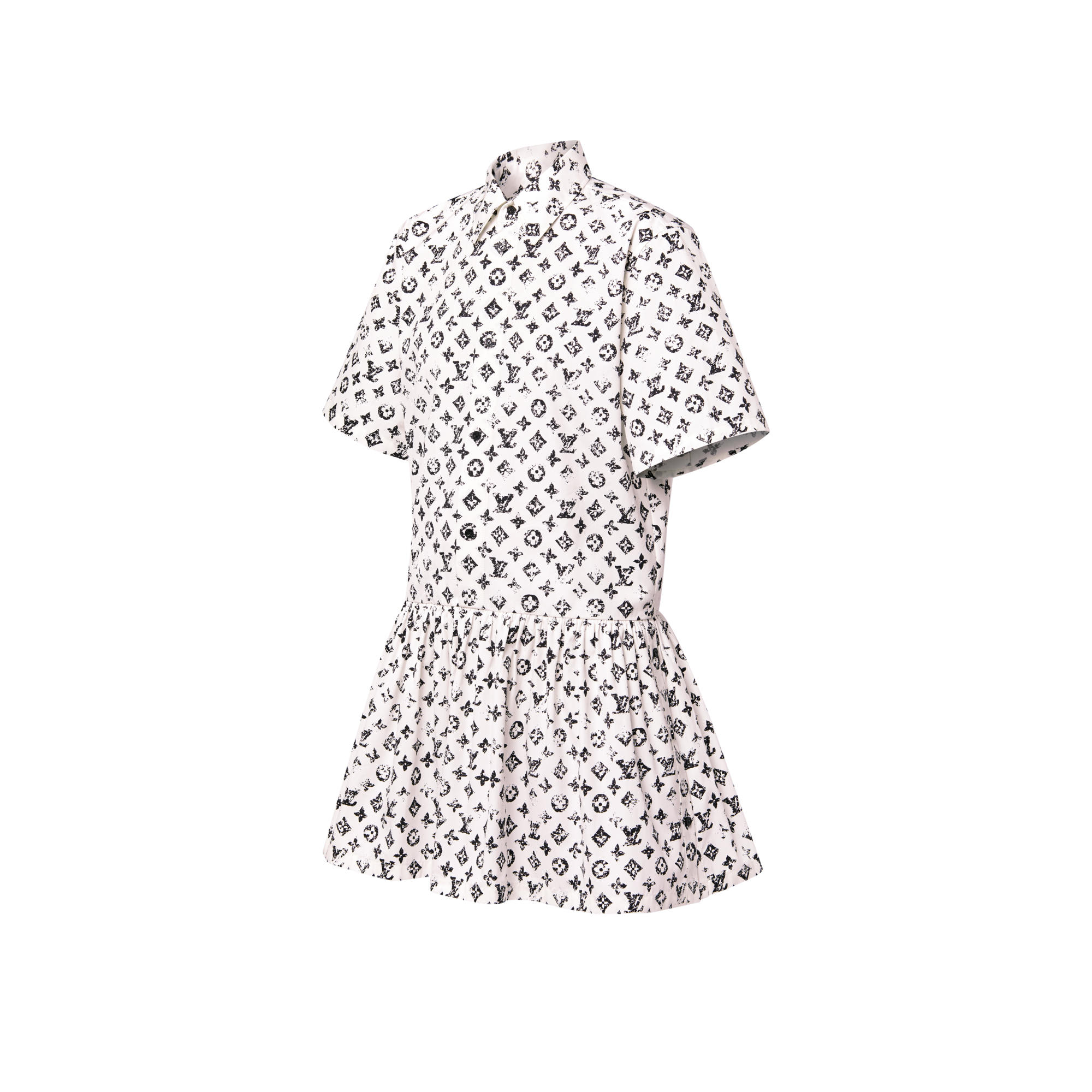 Grafisches Hemdkleid mit Monogram-Motiv  Damen Ready to Wear Kleider | LOUIS VUITTON (Zoom)