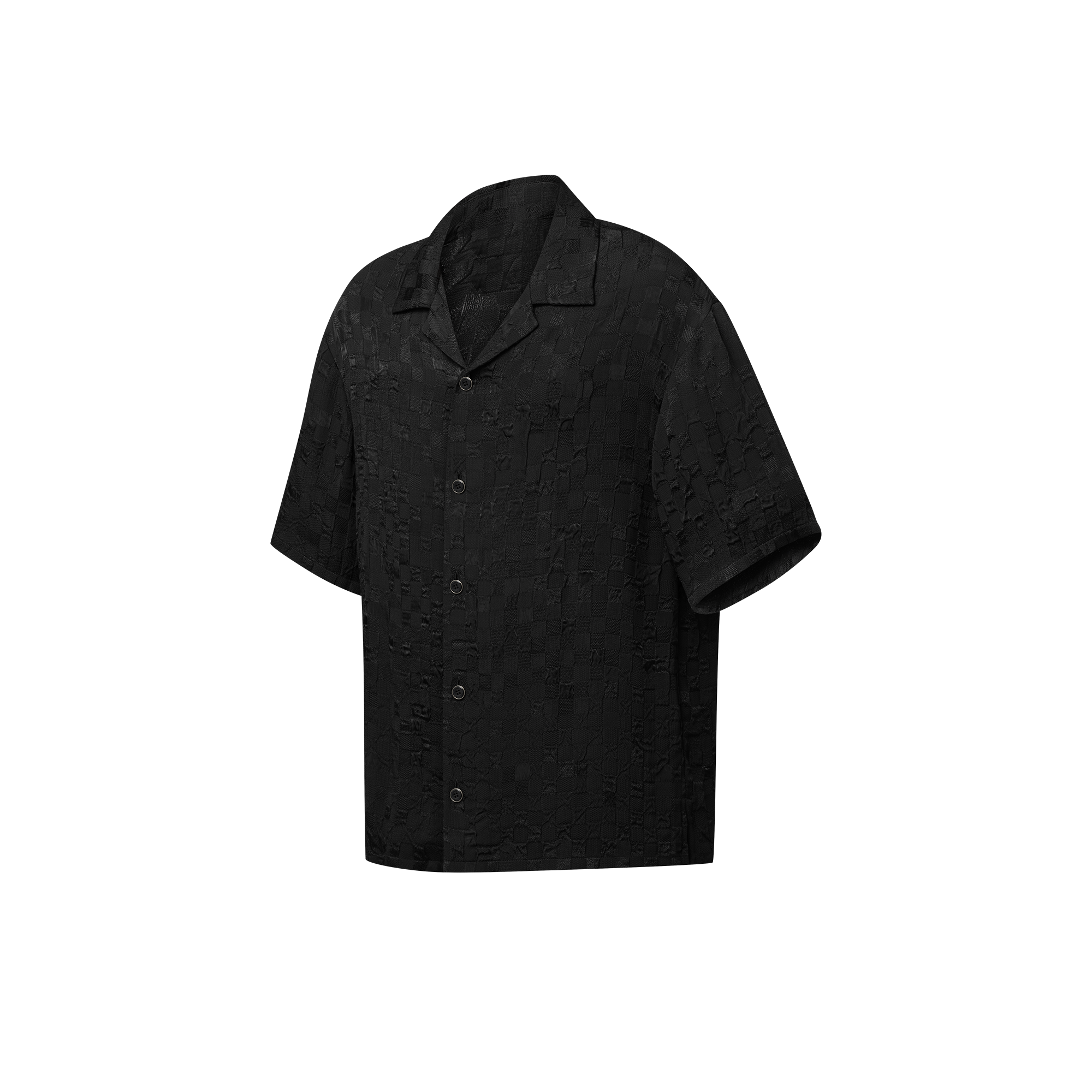Grafisches Kurzarm-Hemd aus Jacquard  Herren Ready to Wear Hemden | LOUIS VUITTON (Zoom)
