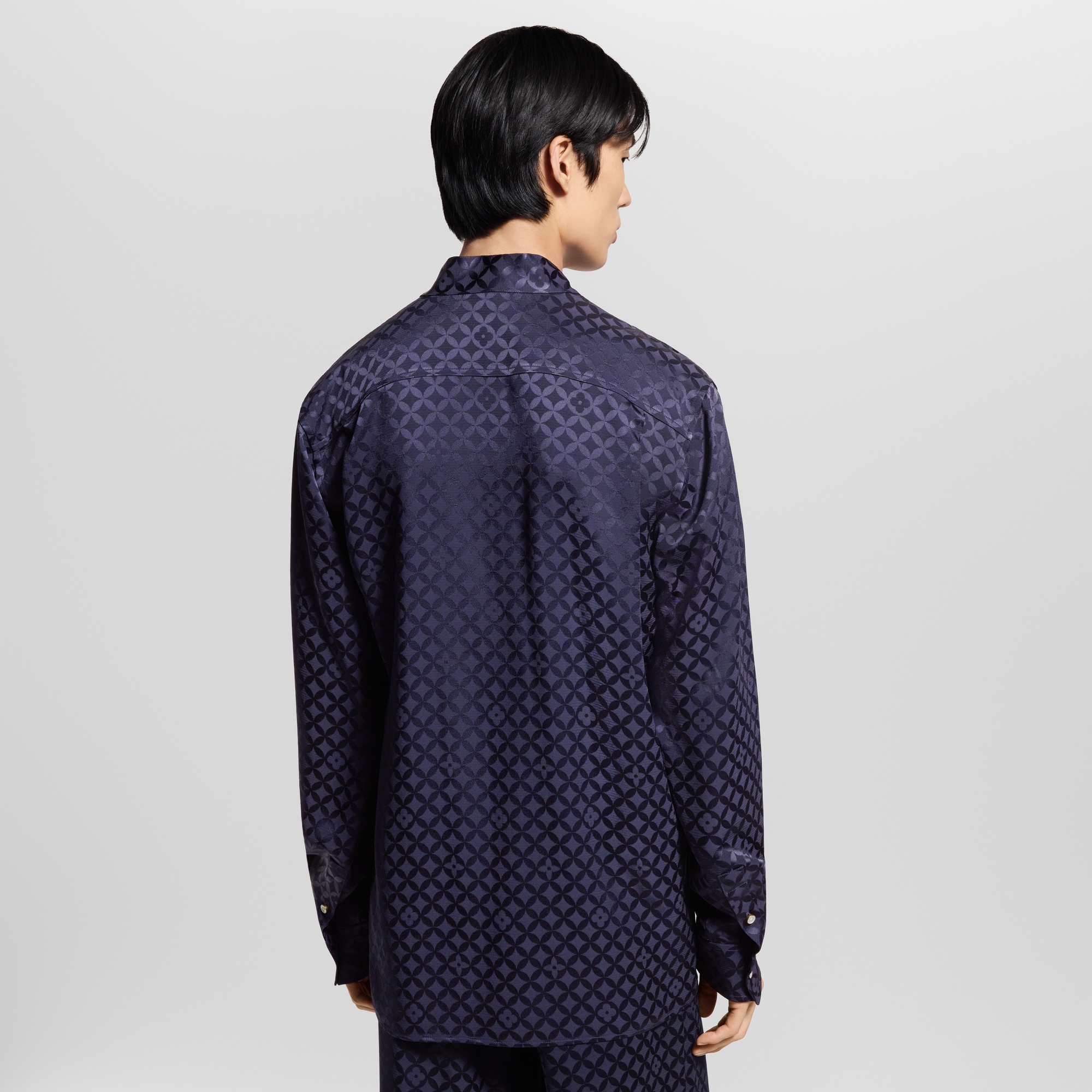 Grafisches Langarm-Hemd aus Jacquard im Kimono-Stil  Herren Ready to Wear Hemden | LOUIS VUITTON (Zoom)