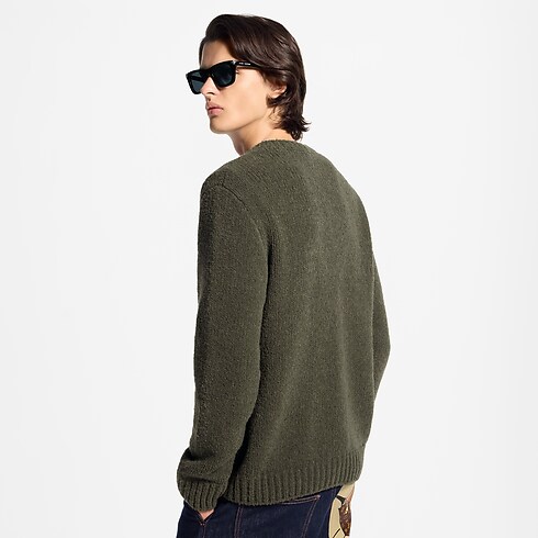 Grob gestrickter Cardigan aus einem Wollgemisch cropped worn view