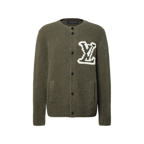 Grob gestrickter Cardigan aus einem Wollgemisch front view