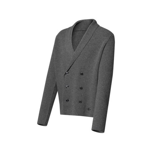Grob gestrickter, zweireihiger Cardigan Herren Ready to Wear Vollständige Ready to Wear | LOUIS VUITTON (Zoom)