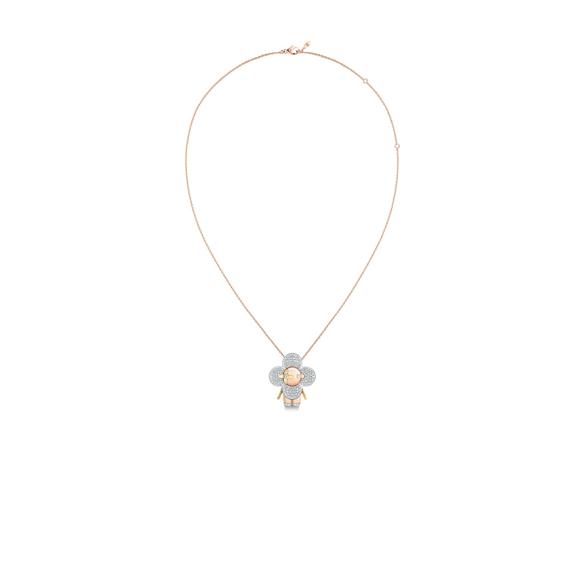 Großer Vivienne Anhänger, drei Goldarten und Diamantbesatz  Schmuck Kategorien Halsketten und Anhänger | LOUIS VUITTON (Zoom)