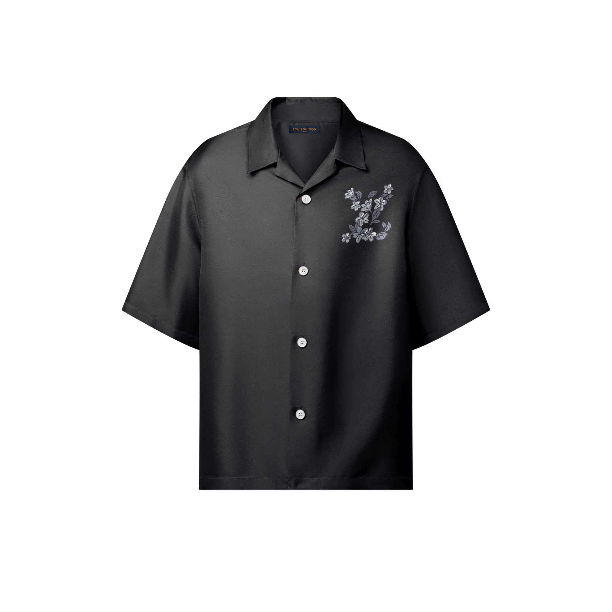Hemd aus Seide mit gedruckter Signatur  Herren Ready to Wear Hemden | LOUIS VUITTON (Zoom)