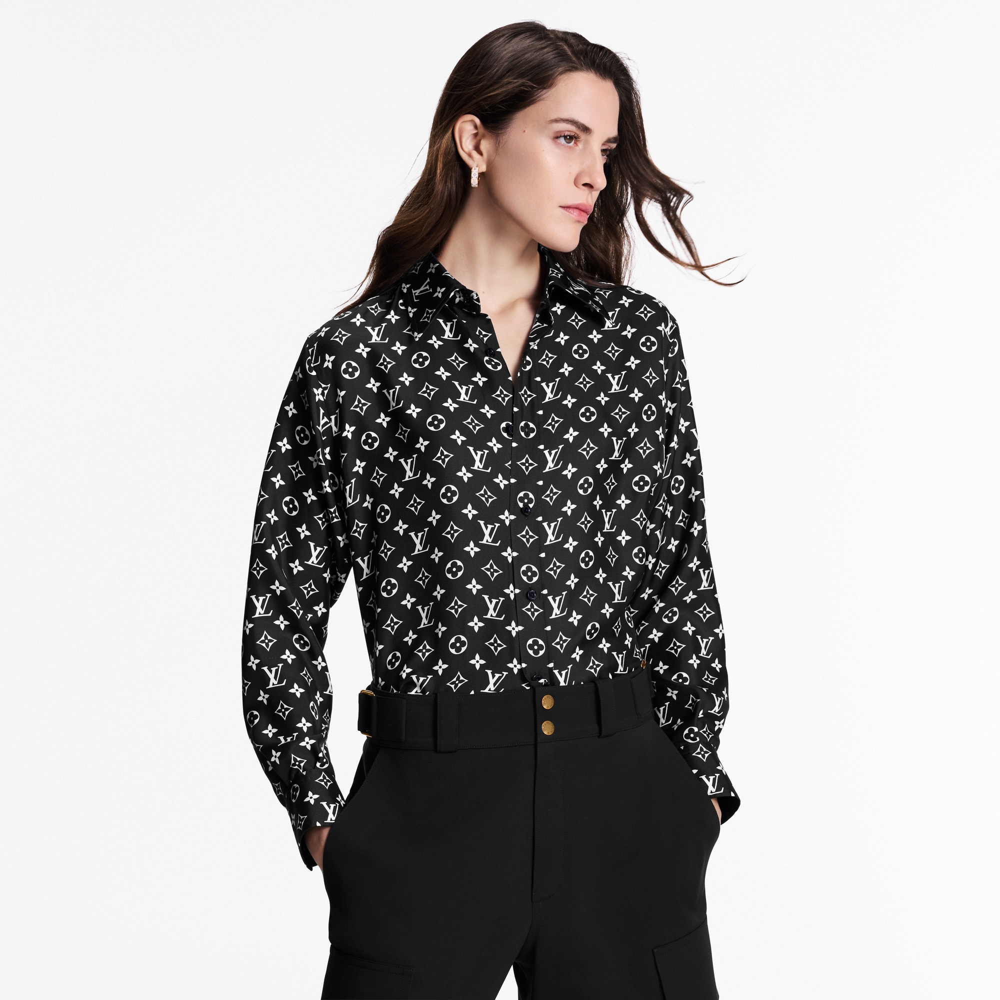 Hemd aus Seide mit Monogram  Damen Ready to Wear Tops | LOUIS VUITTON (Zoom)