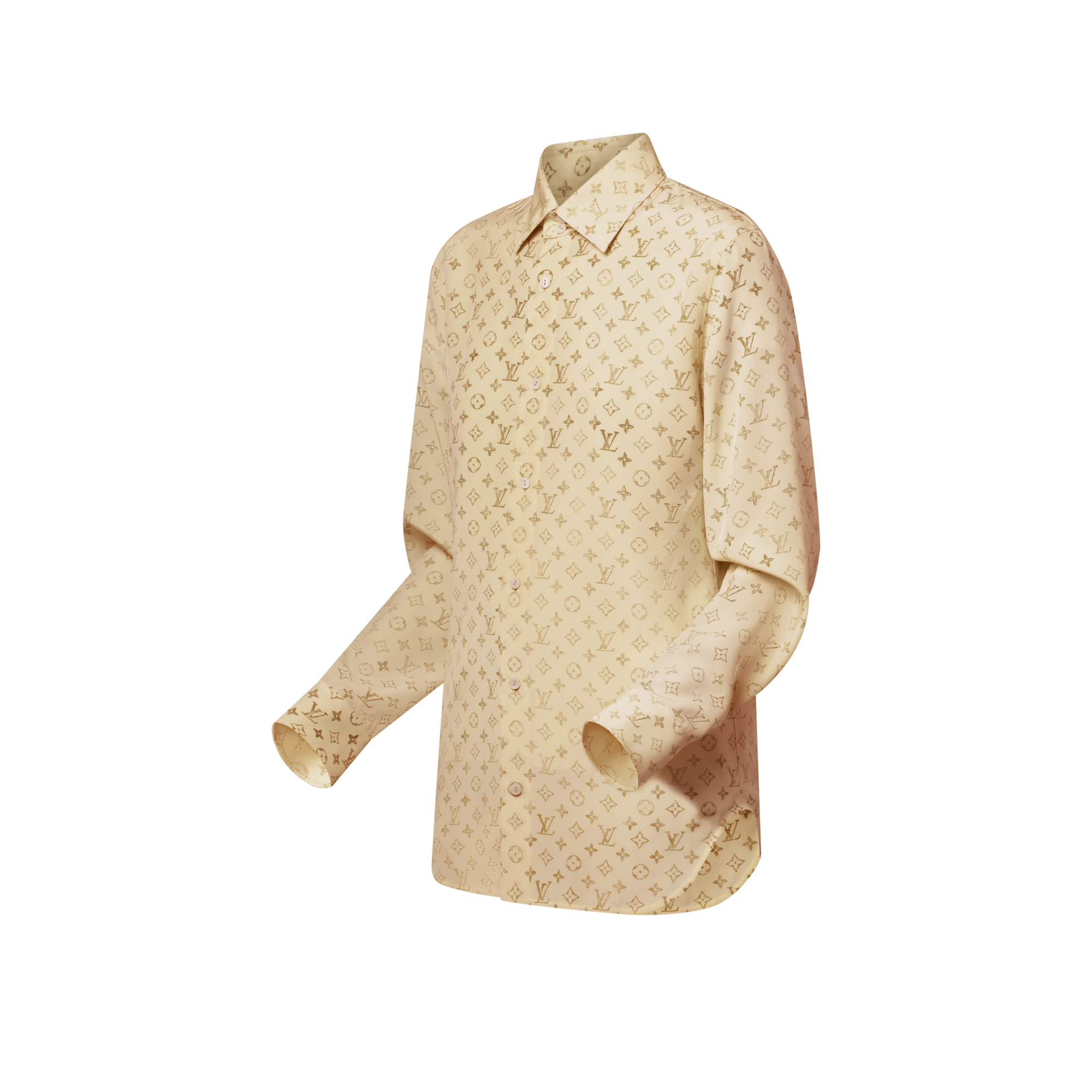 Hemd aus Seide mit Monogram-Motiv im verwaschenen Design  Damen Ready to Wear Tops | LOUIS VUITTON (Zoom)