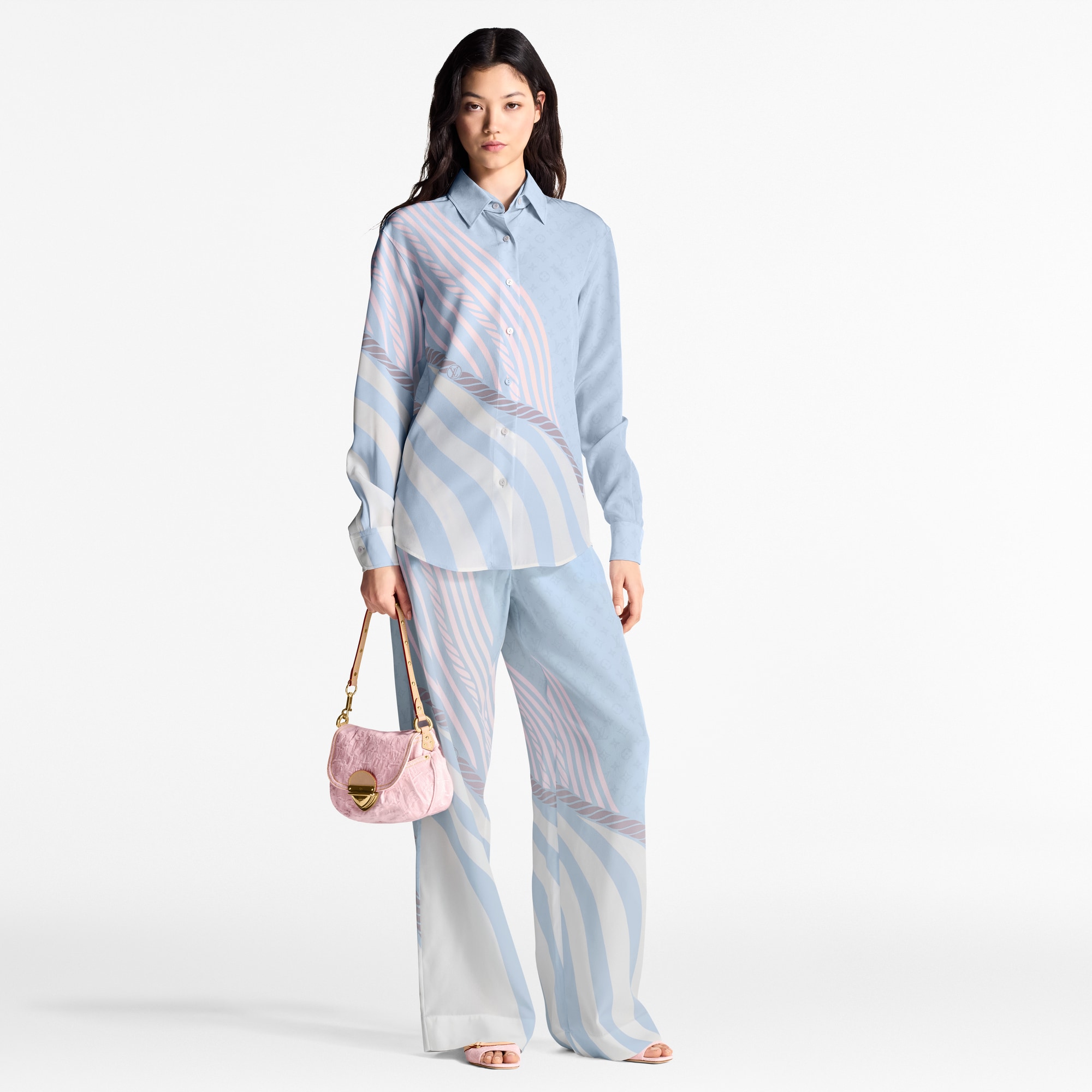 Hemd aus Seide mit Wellen-Motiv  Damen Ready to Wear Tops | LOUIS VUITTON (Zoom)