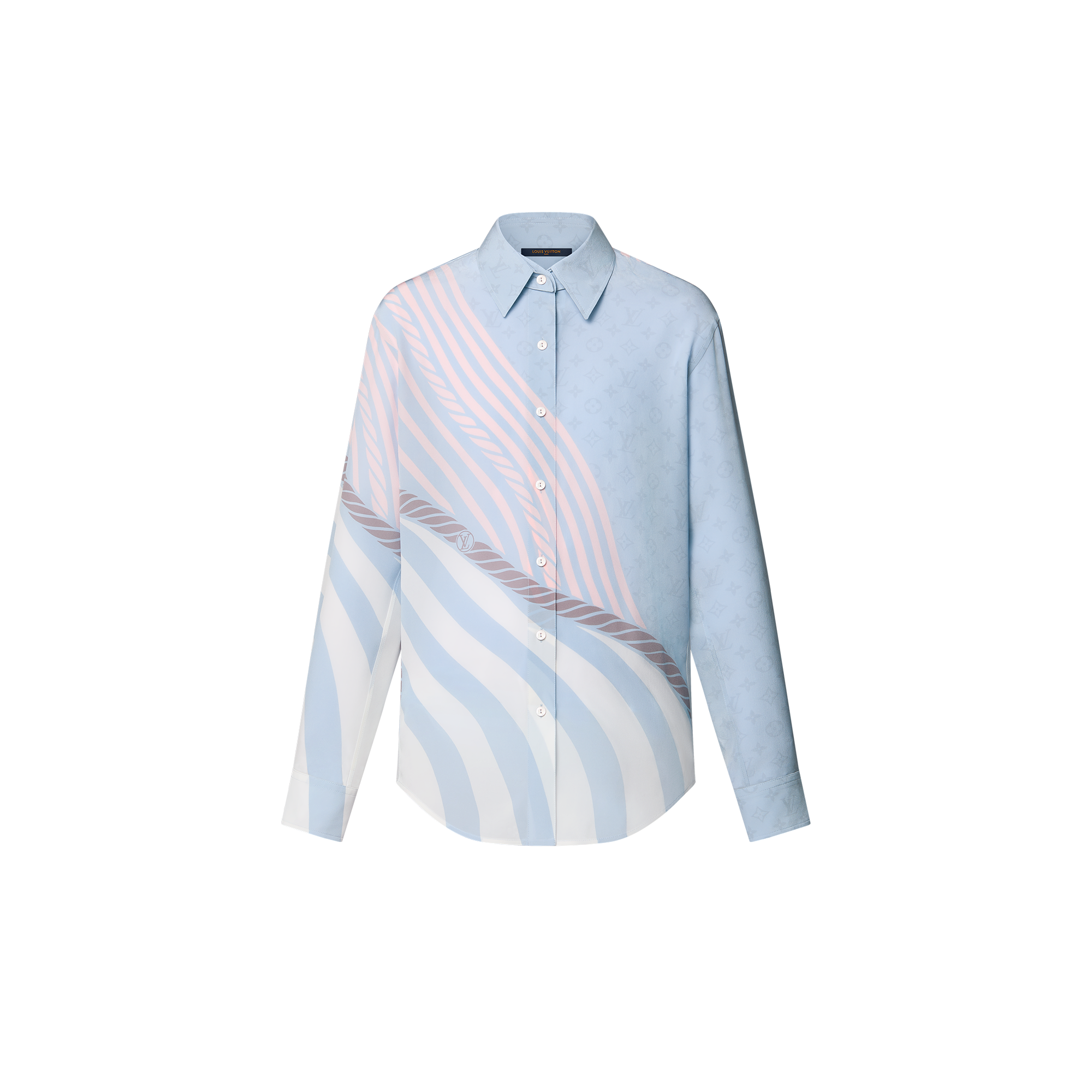 Hemd aus Seide mit Wellen-Motiv  Damen Ready to Wear Tops | LOUIS VUITTON (Zoom)