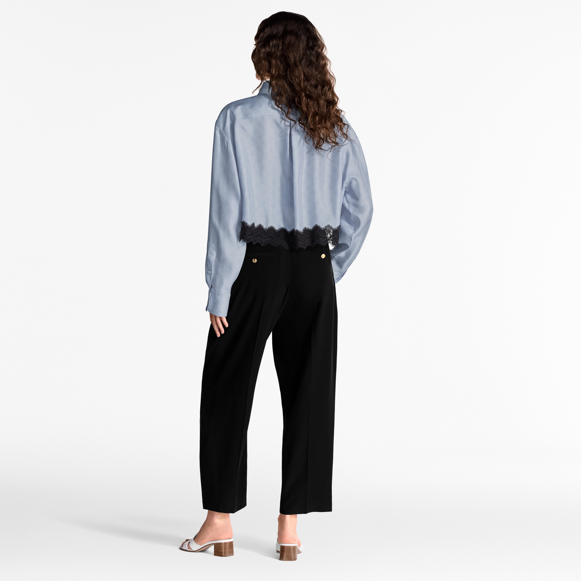 Hemd mit Mahina Monogram-Motiv und Spitzen-Details  Damen Ready to Wear Tops | LOUIS VUITTON (Zoom)