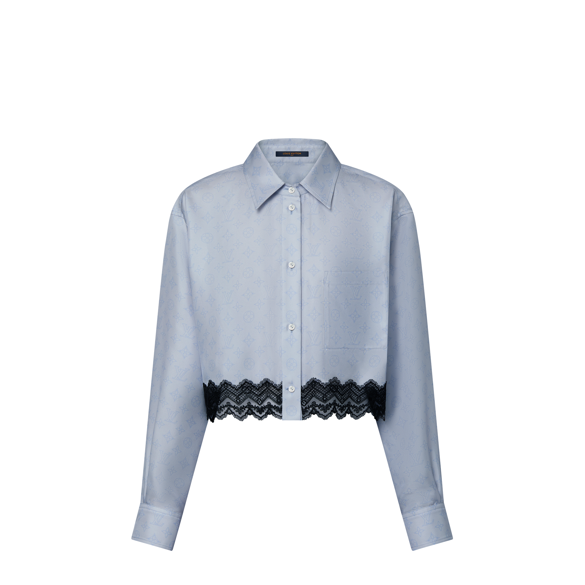Hemd mit Mahina Monogram-Motiv und Spitzen-Details  Damen Ready to Wear Tops | LOUIS VUITTON (Zoom)