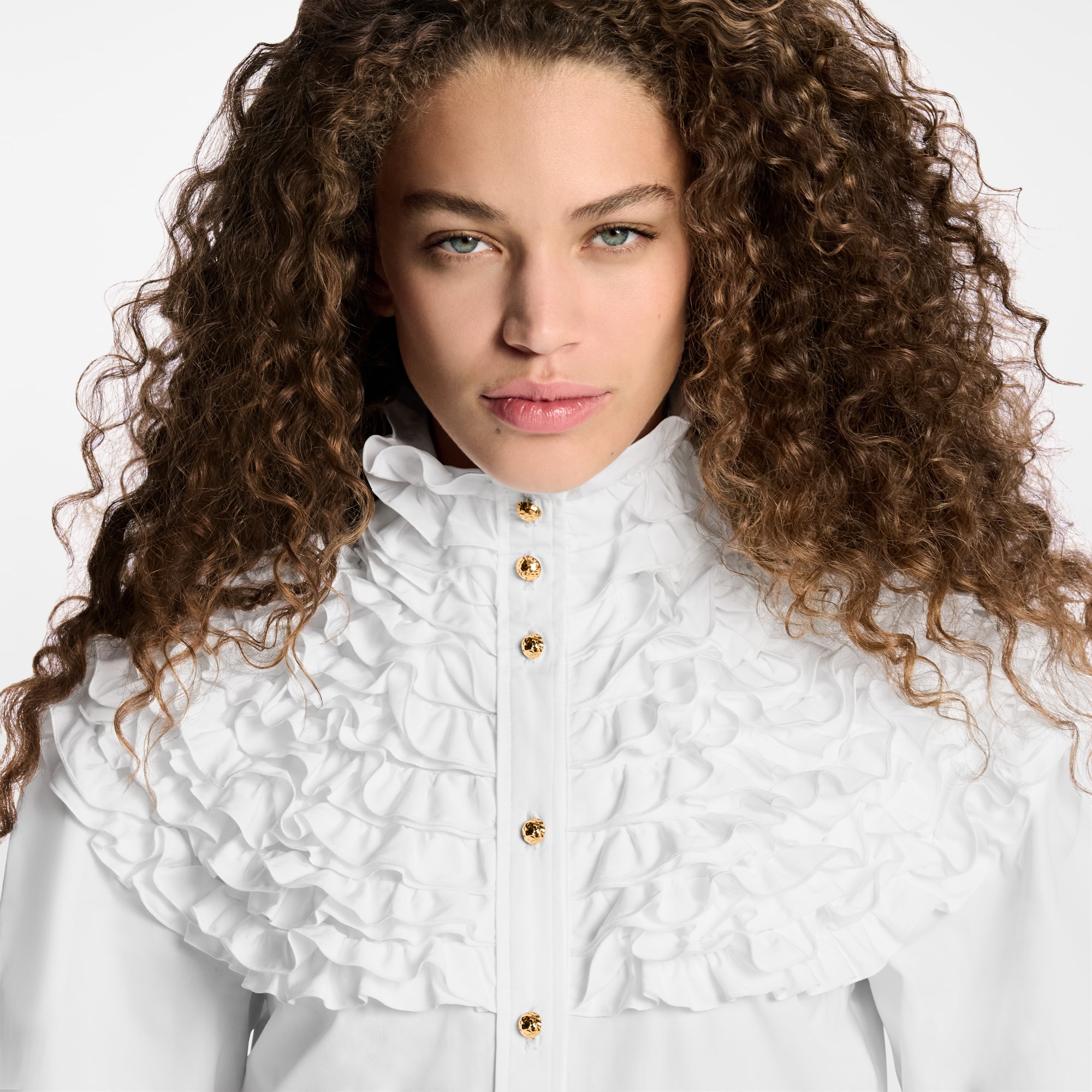 Hemd mit Volants am Kragen  Damen Ready to Wear Tops | LOUIS VUITTON (Zoom)