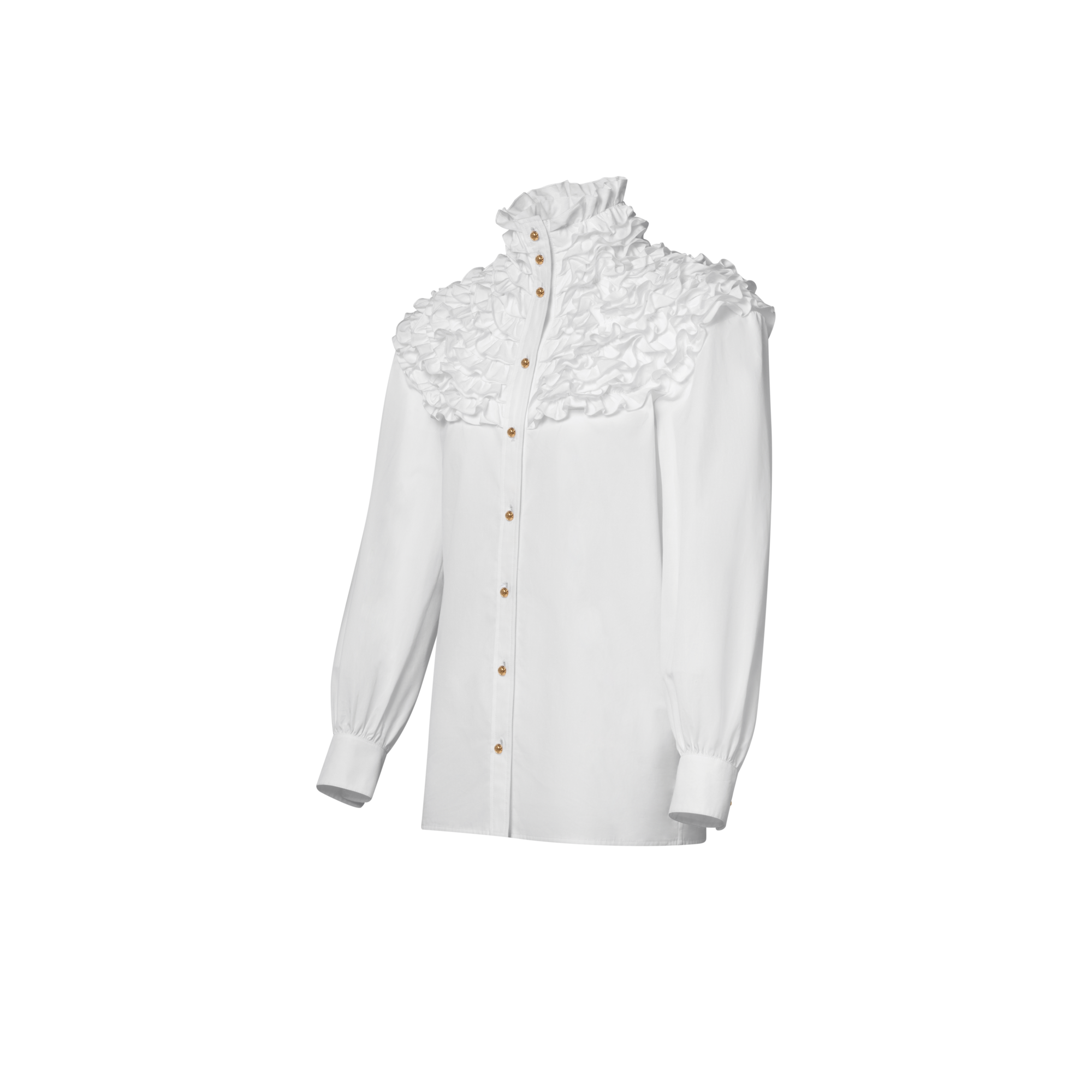 Hemd mit Volants am Kragen  Damen Ready to Wear Tops | LOUIS VUITTON (Zoom)
