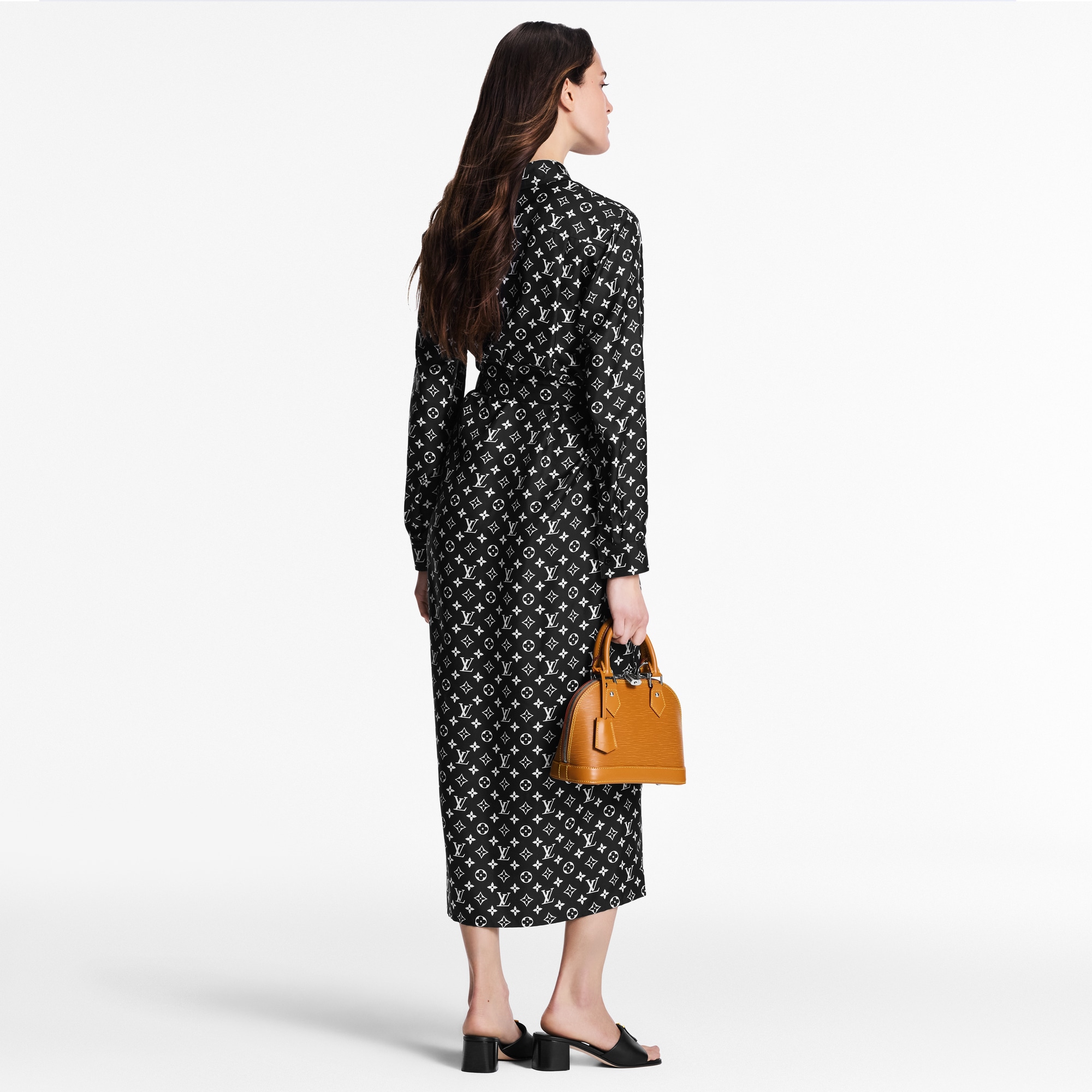 Hemdkleid aus Seide mit Monogram-Motiv  Damen Ready to Wear Kleider | LOUIS VUITTON (Zoom)