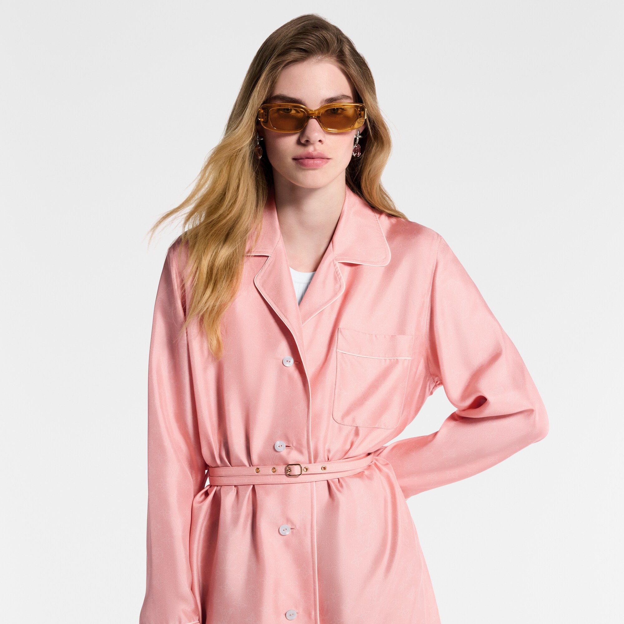Hemdkleid im Schlafanzug-Stil mit Mahina Monogram-Motiv  Damen Ready to Wear Kleider | LOUIS VUITTON (Zoom)