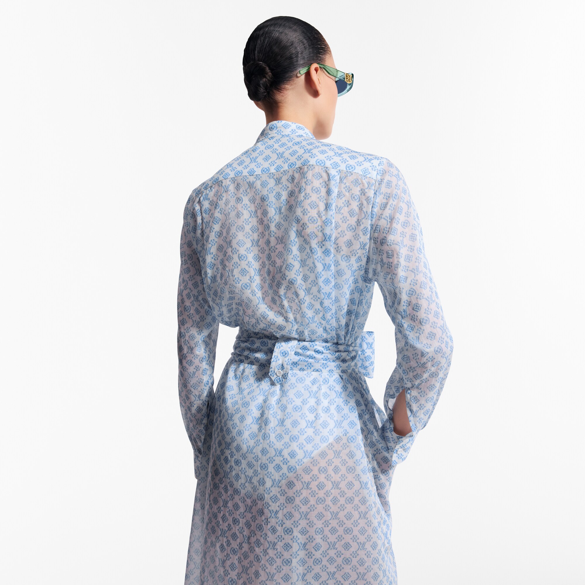 Hemdkleid mit 3D Monogram-Motiv  Damen Ready to Wear Kleider | LOUIS VUITTON (Zoom)