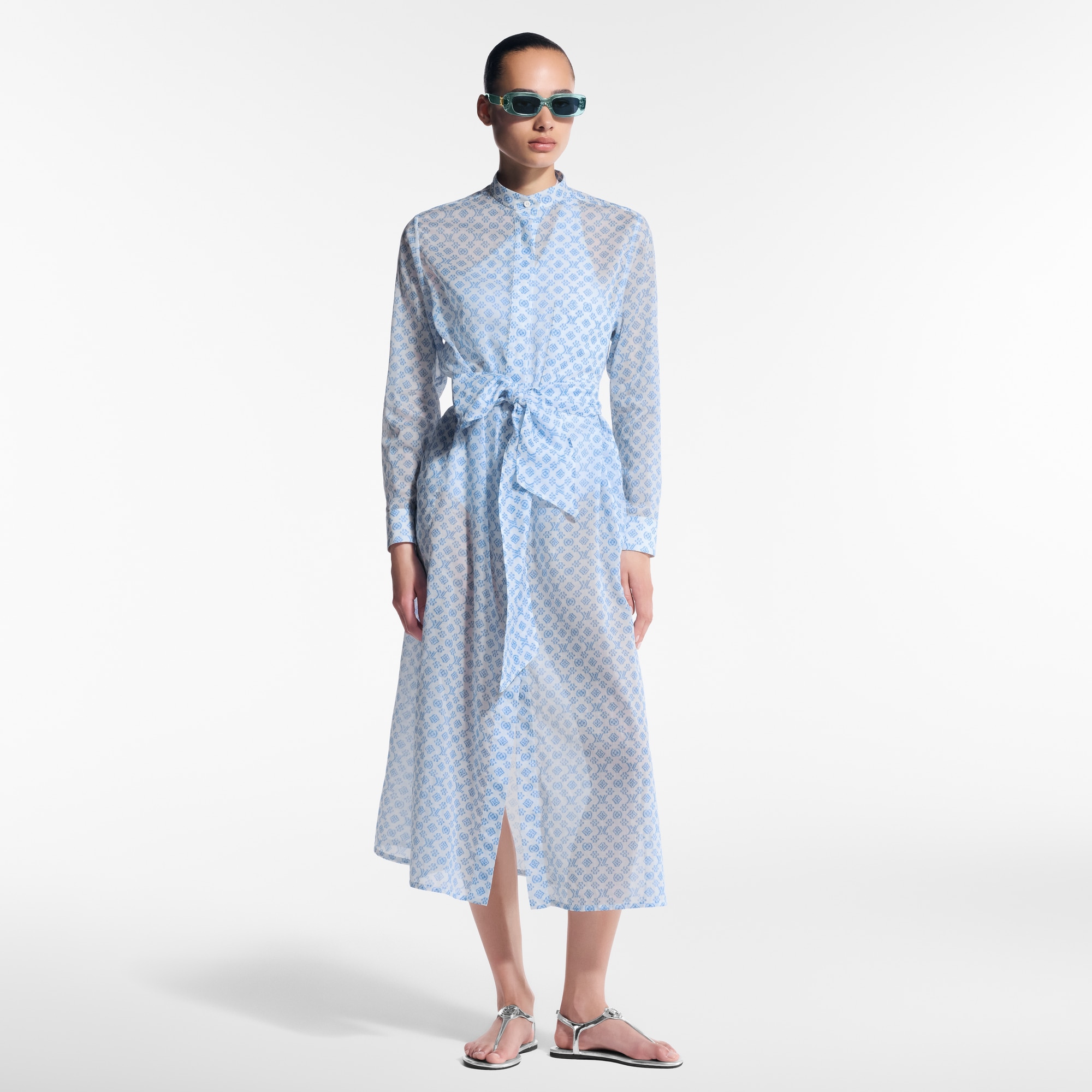 Hemdkleid mit 3D Monogram-Motiv  Damen Ready to Wear Kleider | LOUIS VUITTON (Zoom)