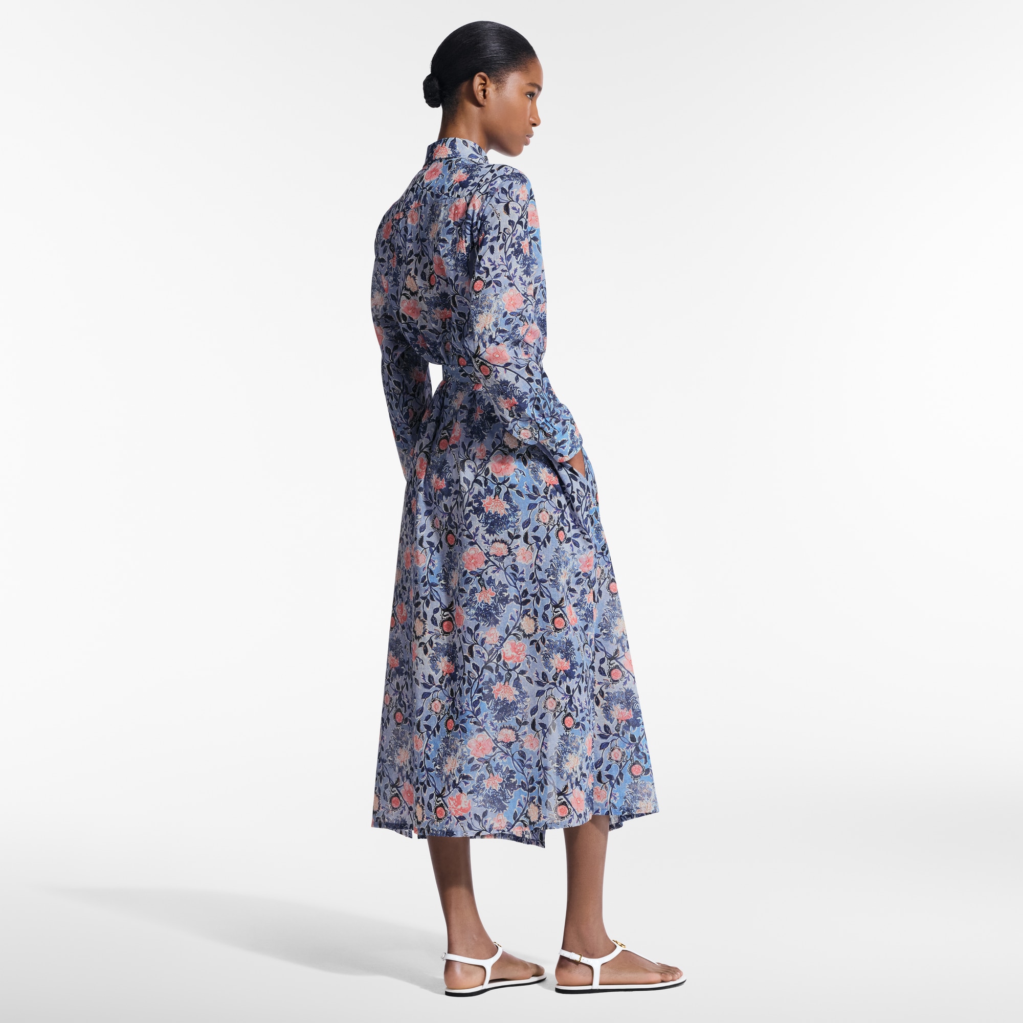 Hemdkleid mit floralem Weinranken-Motiv  Damen Ready to Wear Kleider | LOUIS VUITTON (Zoom)