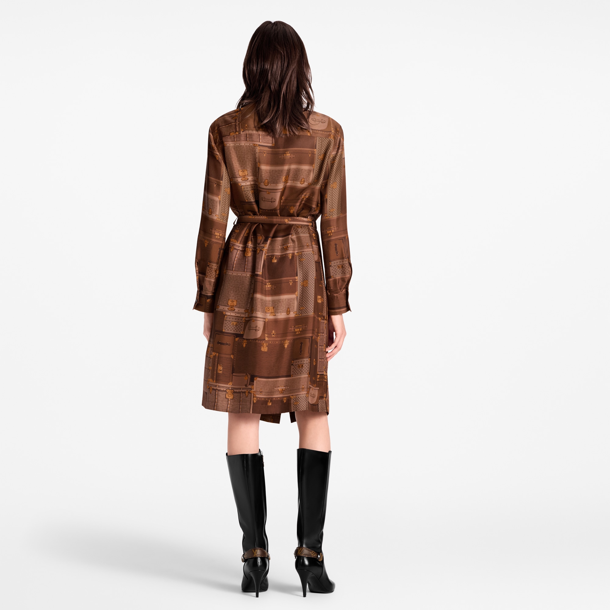 Hemdkleid mit Koffer-Motiv  Damen Ready to Wear Kleider | LOUIS VUITTON (Zoom)