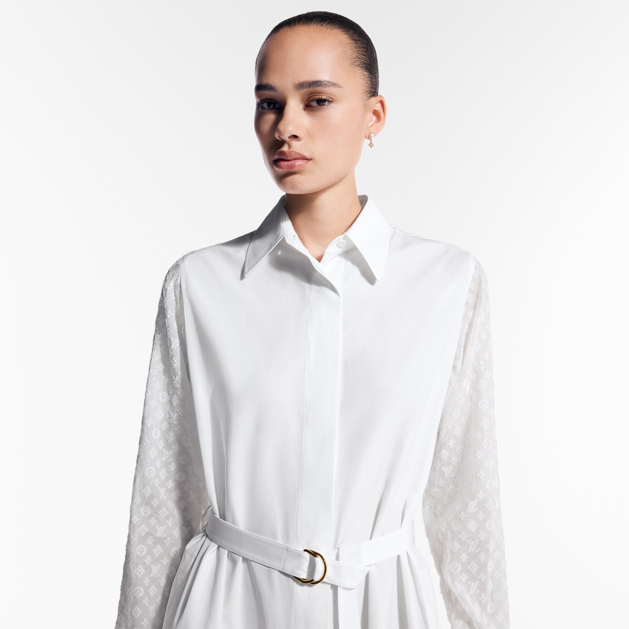 Hemdkleid mit Monogram-Akzent  Damen Ready to Wear Kleider | LOUIS VUITTON (Zoom)