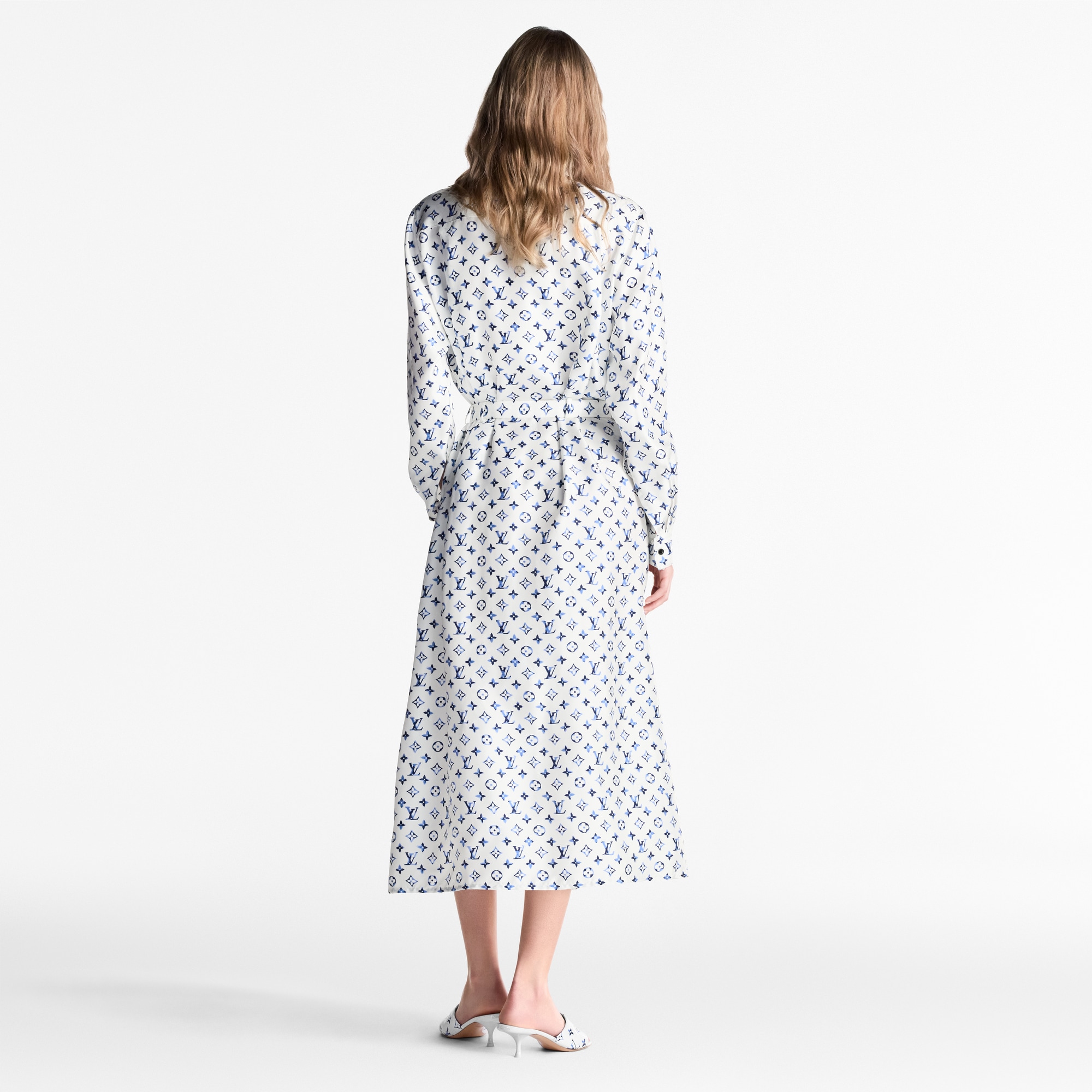 Hemdkleid mit Monogram-Motiv im Aquarell-Stil  Damen Ready to Wear Kleider | LOUIS VUITTON (Zoom)