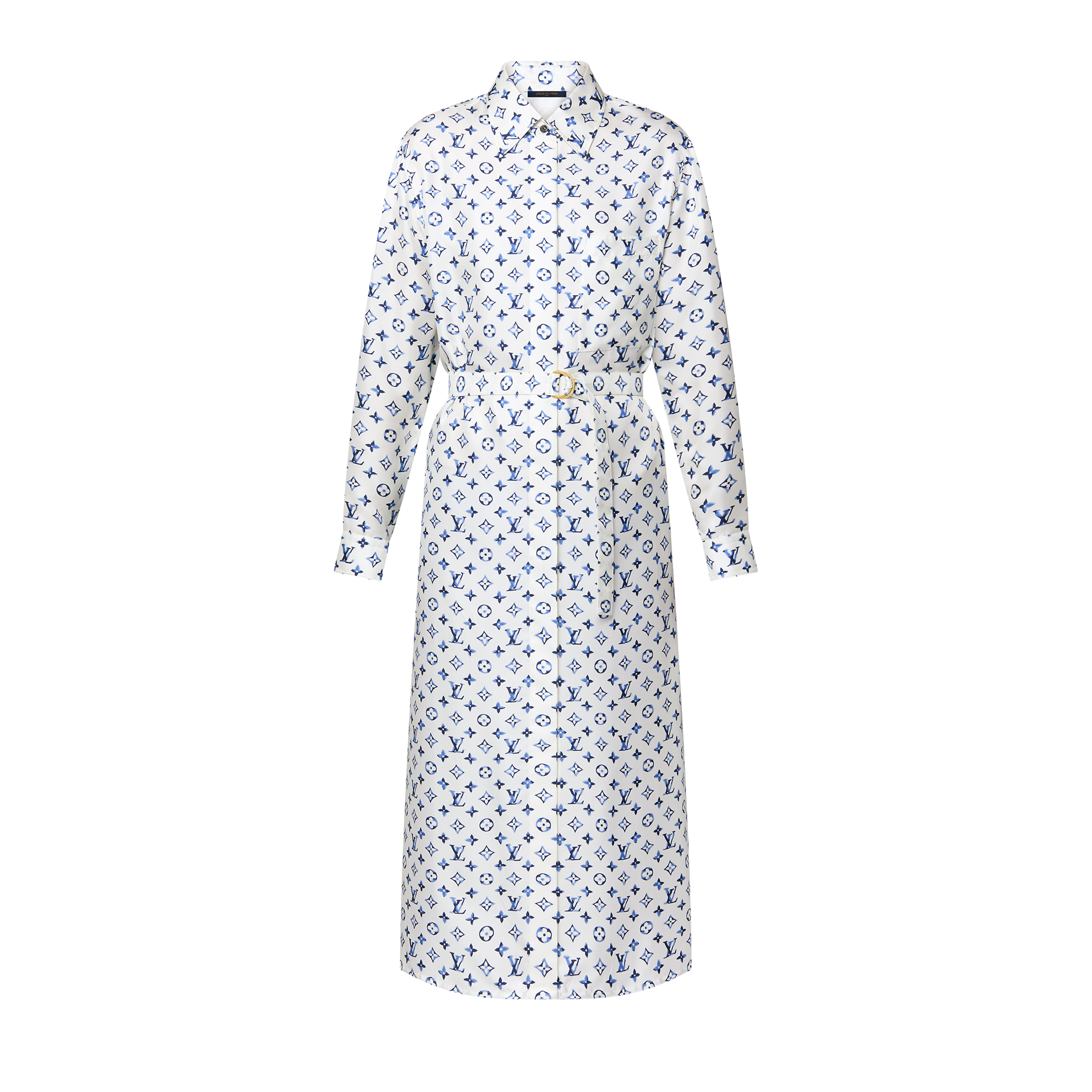 Hemdkleid mit Monogram-Motiv im Aquarell-Stil  Damen Ready to Wear Kleider | LOUIS VUITTON (Zoom)