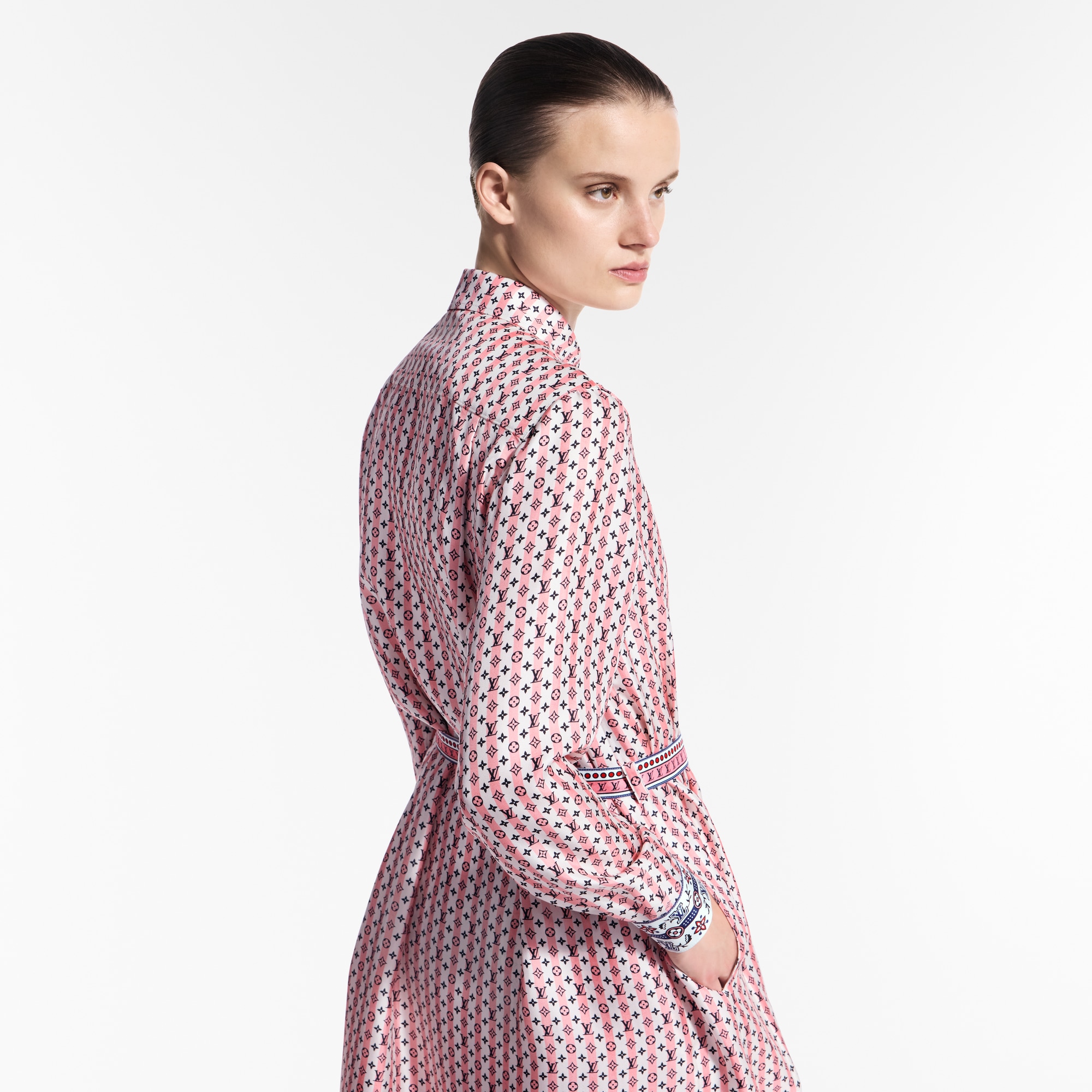 Hemdkleid mit Schal-Motiv  Damen Ready to Wear Kleider | LOUIS VUITTON (Zoom)