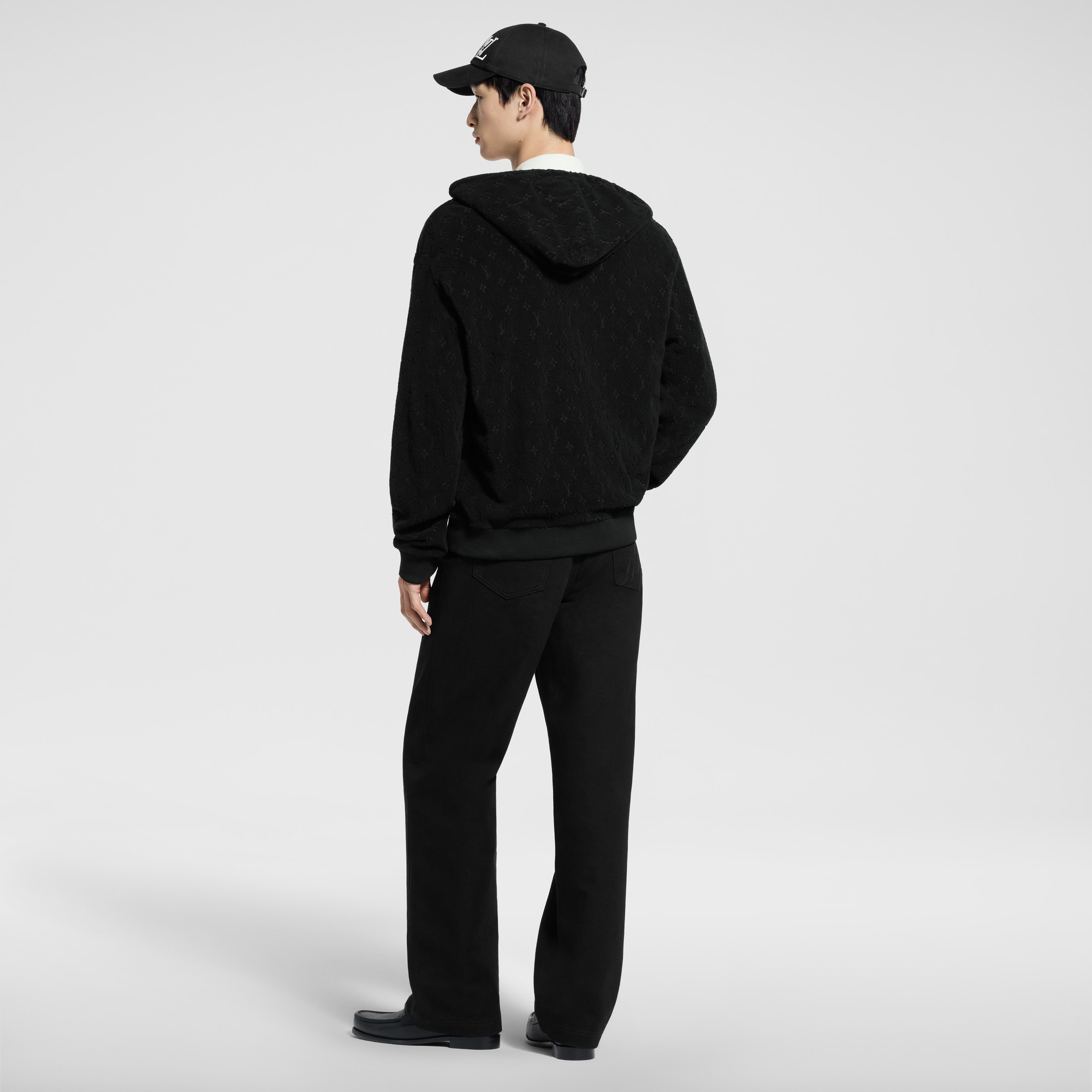 Hoodie aus French Terry mit durchgehendem Reißverschluss und Monogram  Herren Ready to Wear Vollständige Ready to Wear | LOUIS VUITTON (Zoom)