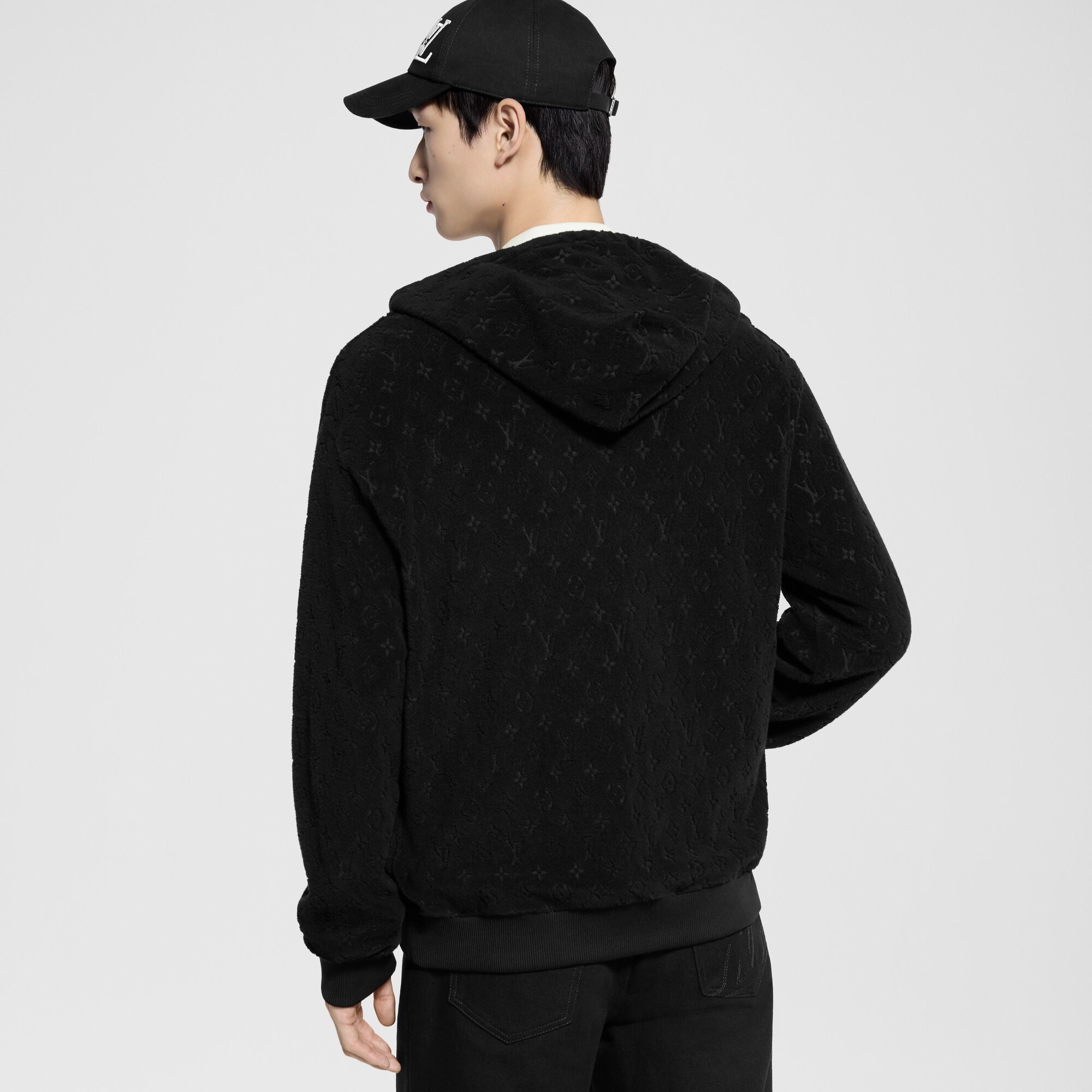 Hoodie aus French Terry mit durchgehendem Reißverschluss und Monogram  Herren Ready to Wear Vollständige Ready to Wear | LOUIS VUITTON (Zoom)