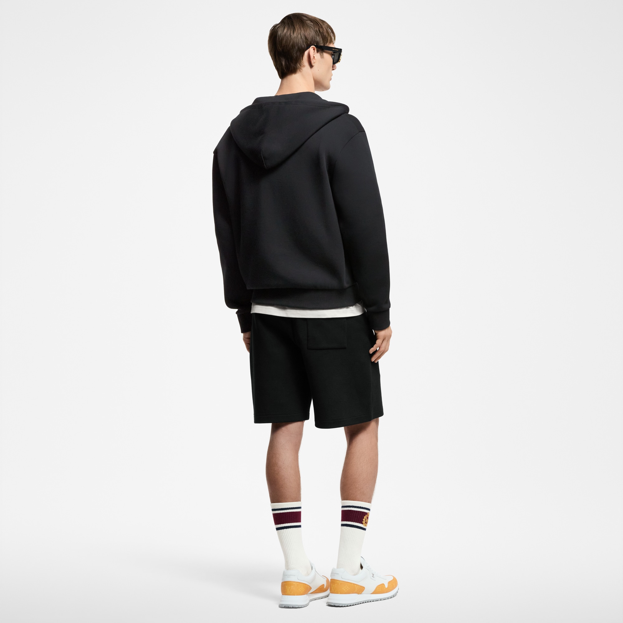 Hoodie aus Jersey mit Reißverschluss und Stickerei  Herren Ready to Wear Vollständige Ready to Wear | LOUIS VUITTON (Zoom)