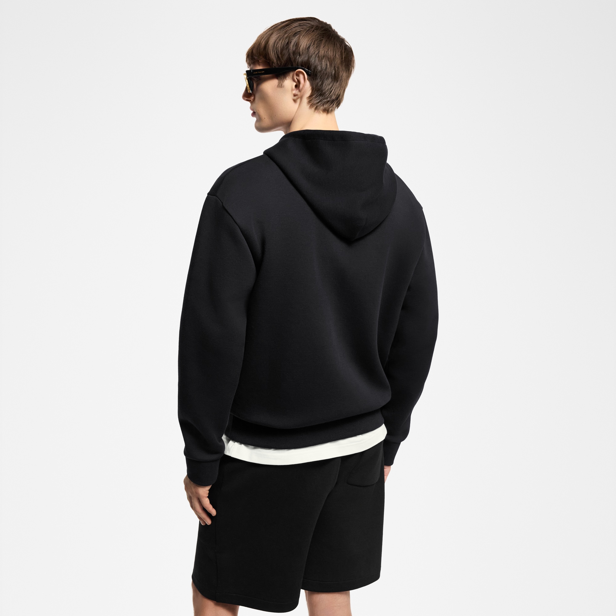 Hoodie aus Jersey mit Reißverschluss und Stickerei  Herren Ready to Wear Vollständige Ready to Wear | LOUIS VUITTON (Zoom)